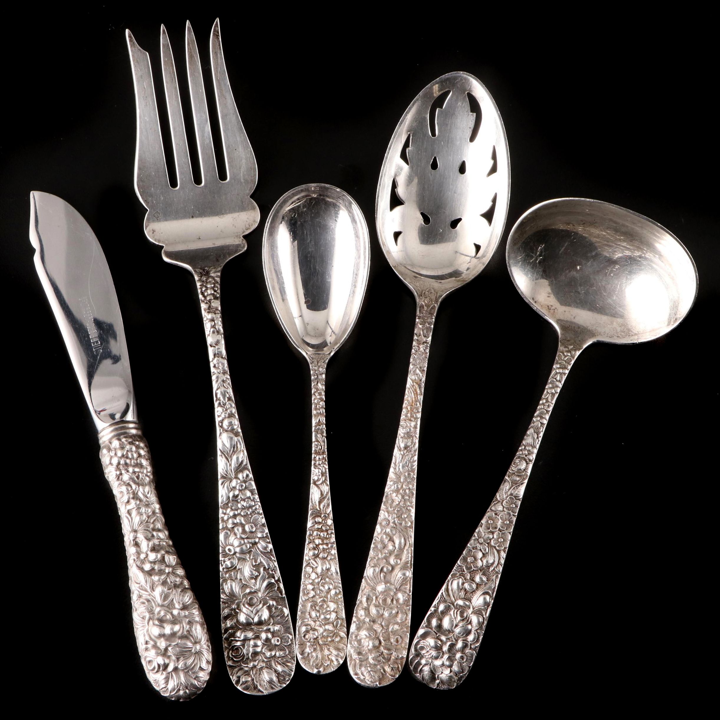 Stieff "Repoussé" Sterling Silver Serving Utensils