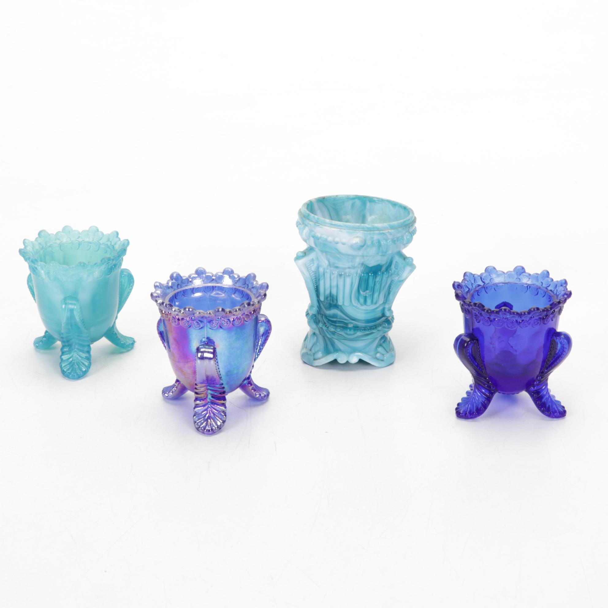 Boyd and Heisey Glass Salt Cellars, Toothpick Holders, and Figurines