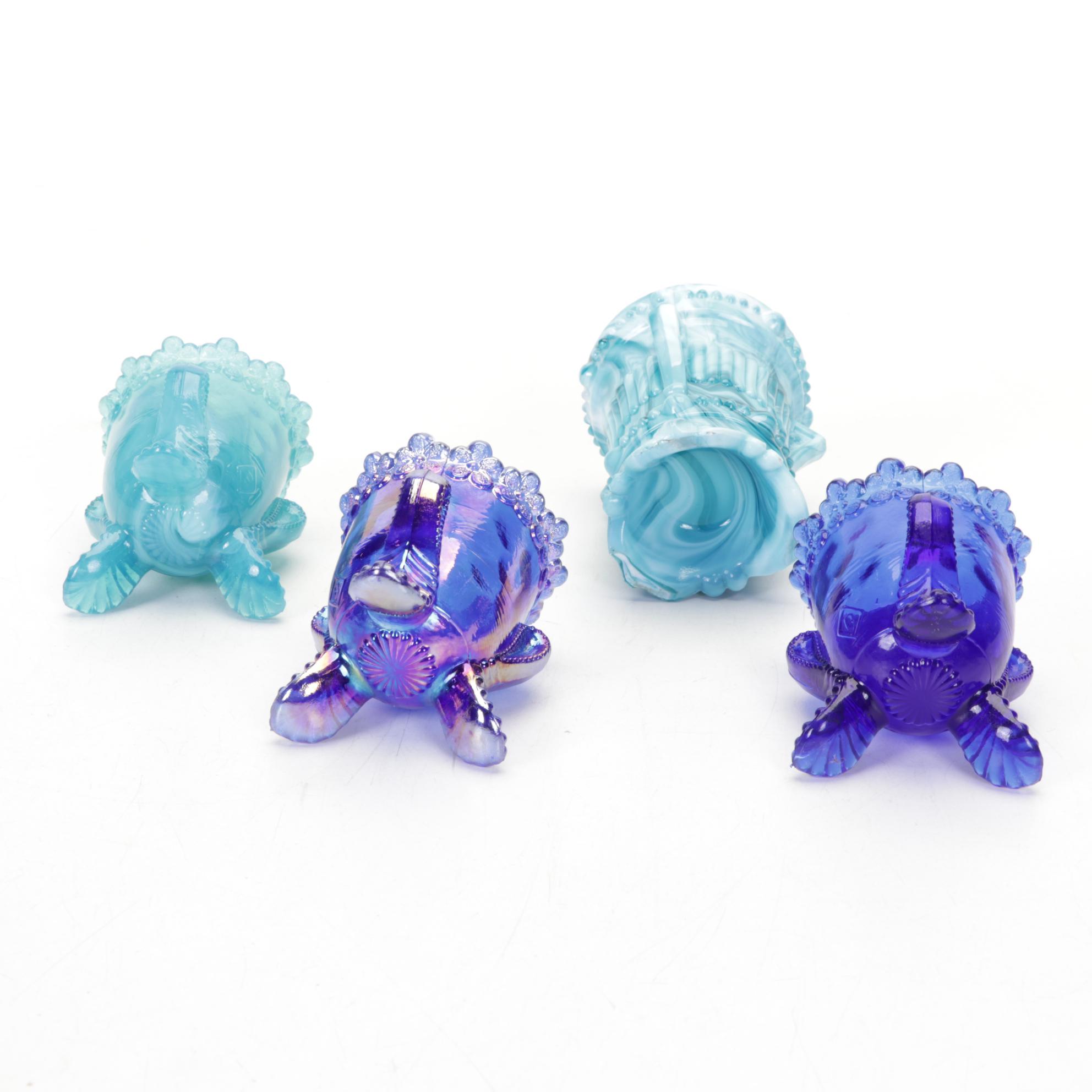 Boyd and Heisey Glass Salt Cellars, Toothpick Holders, and Figurines