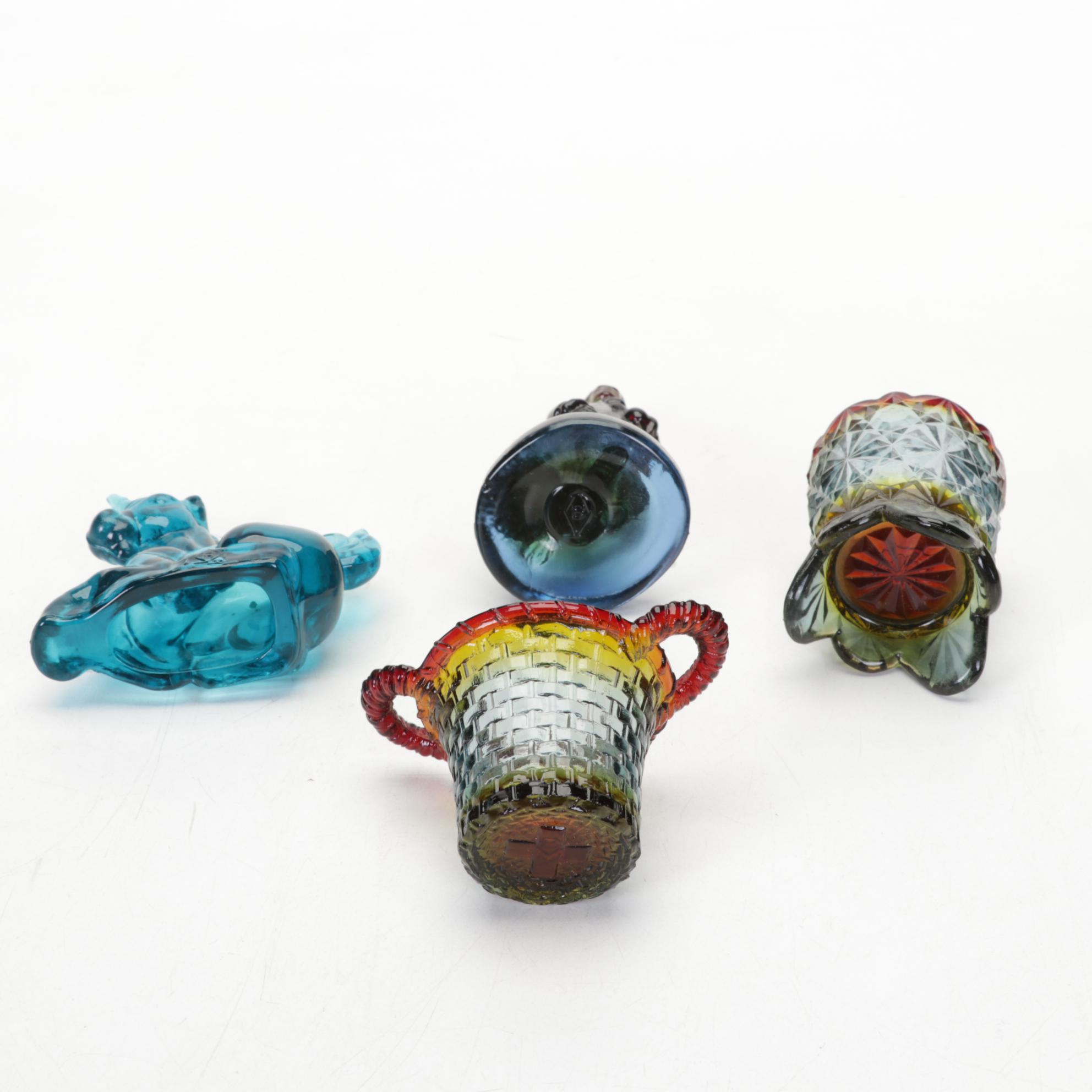 Boyd and Heisey Glass Salt Cellars, Toothpick Holders, and Figurines