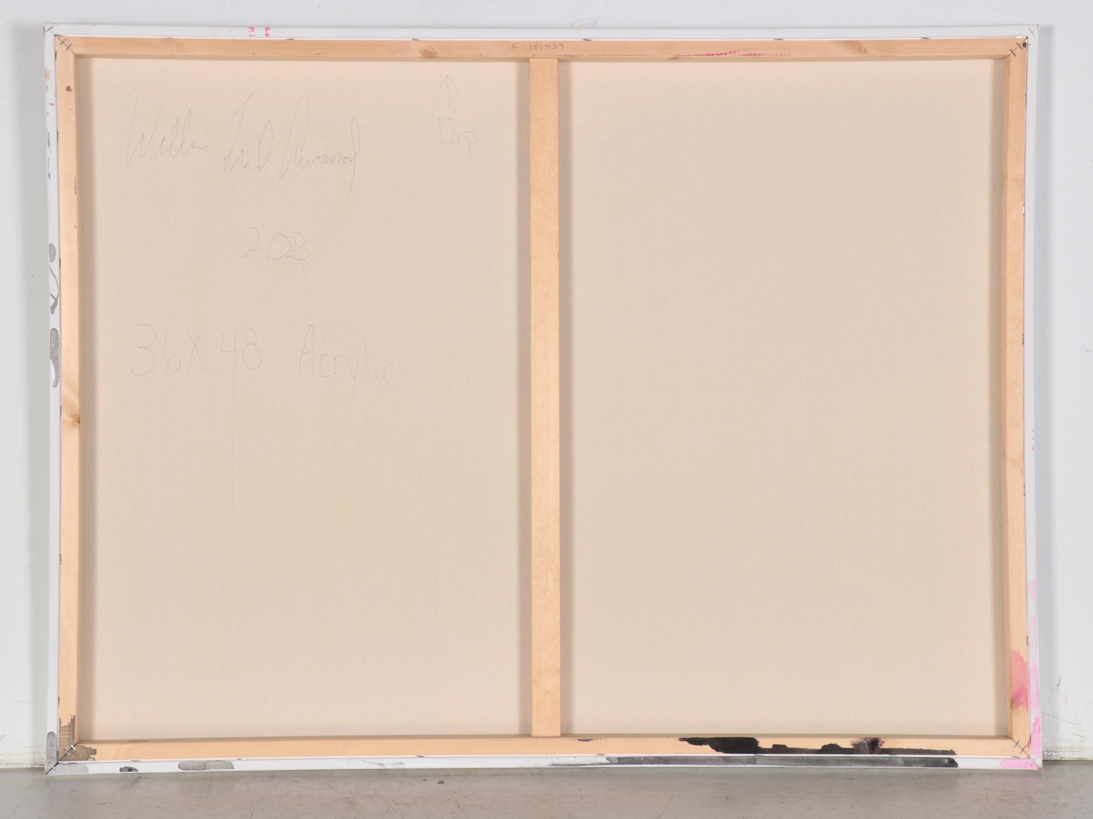 William Fred Arrowood Abstract Expressionist Style Acrylic Painting, 2023