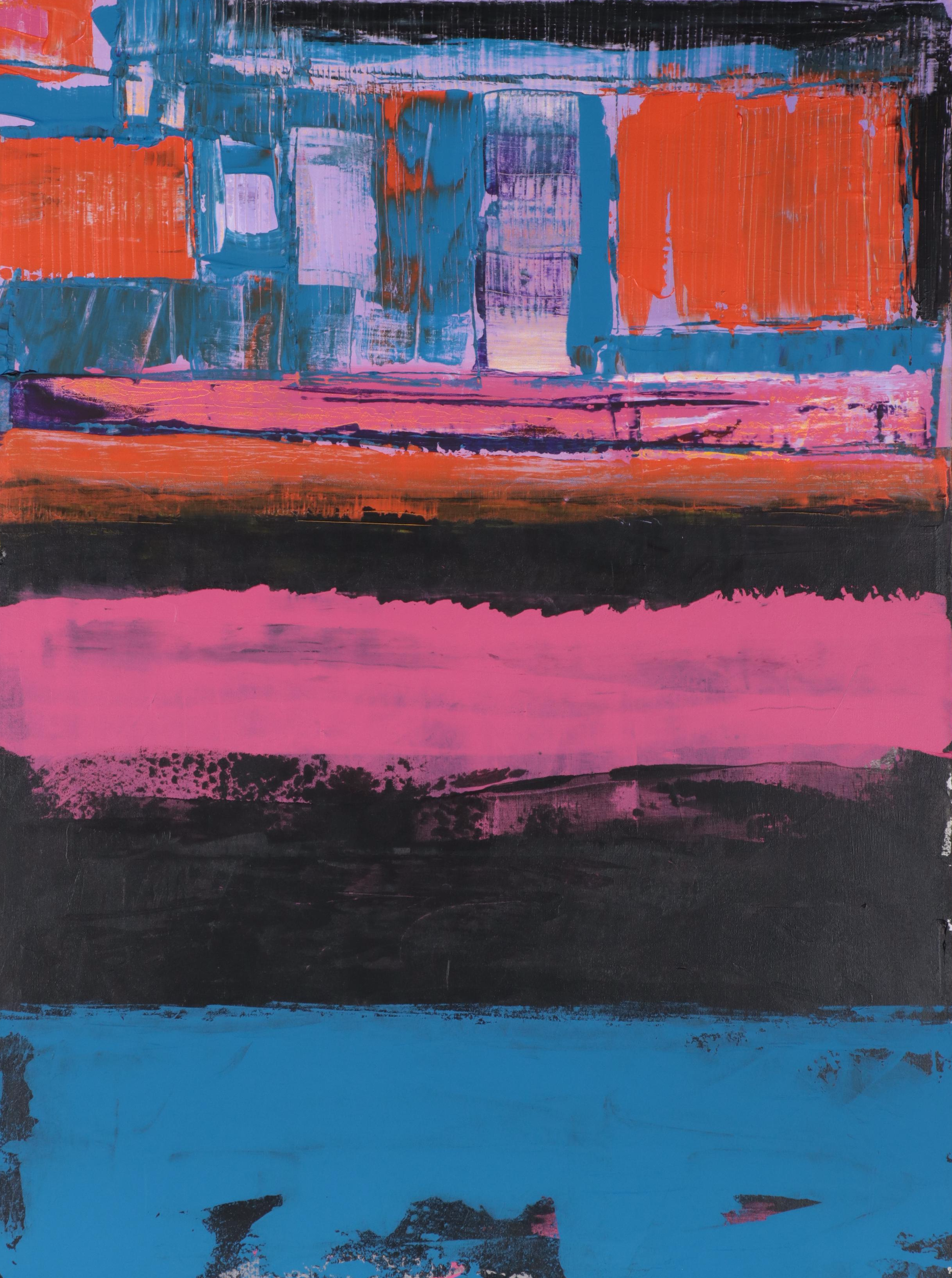 William Fred Arrowood Abstract Expressionist Style Acrylic Painting, 2023