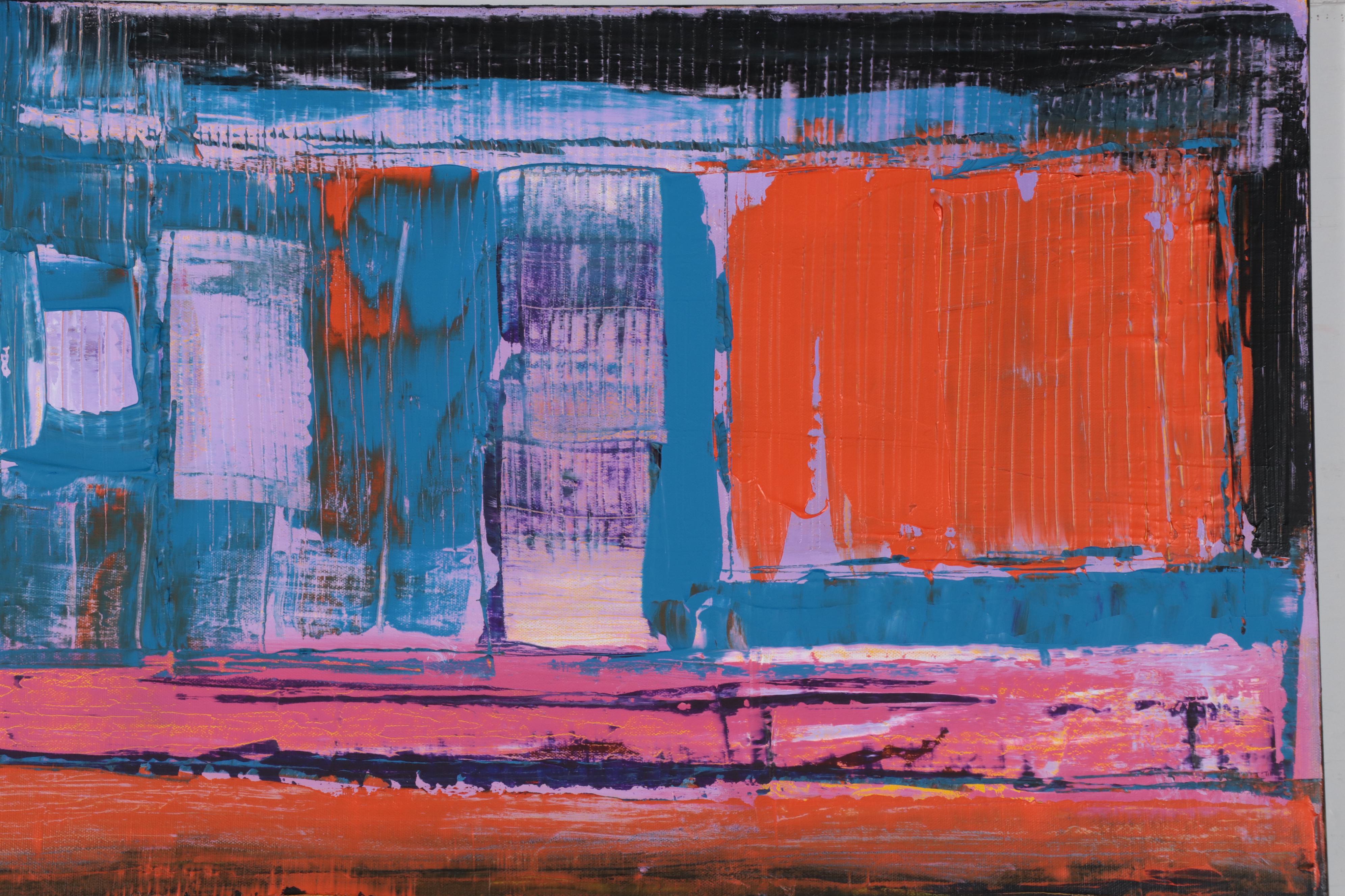 William Fred Arrowood Abstract Expressionist Style Acrylic Painting, 2023