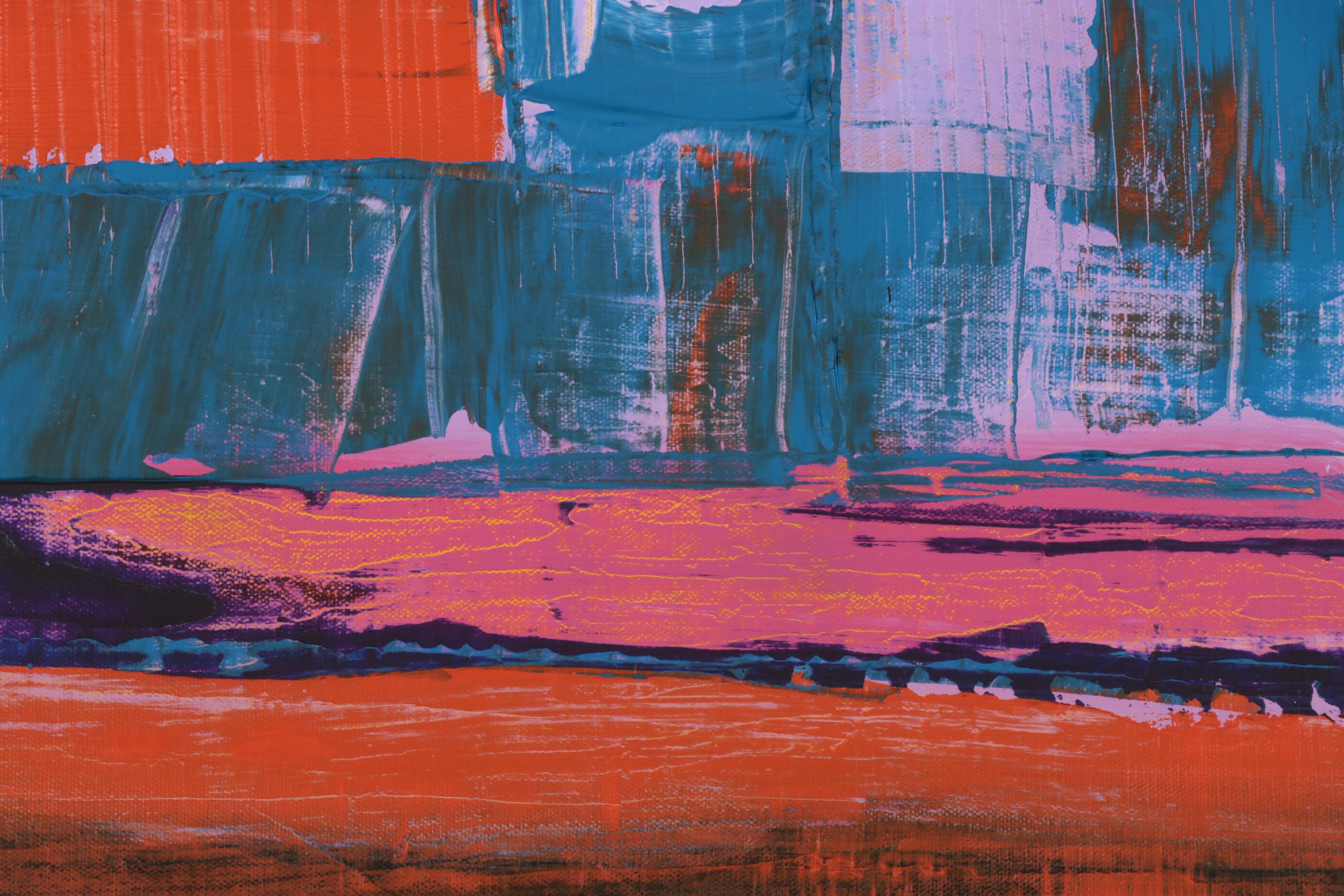 William Fred Arrowood Abstract Expressionist Style Acrylic Painting, 2023