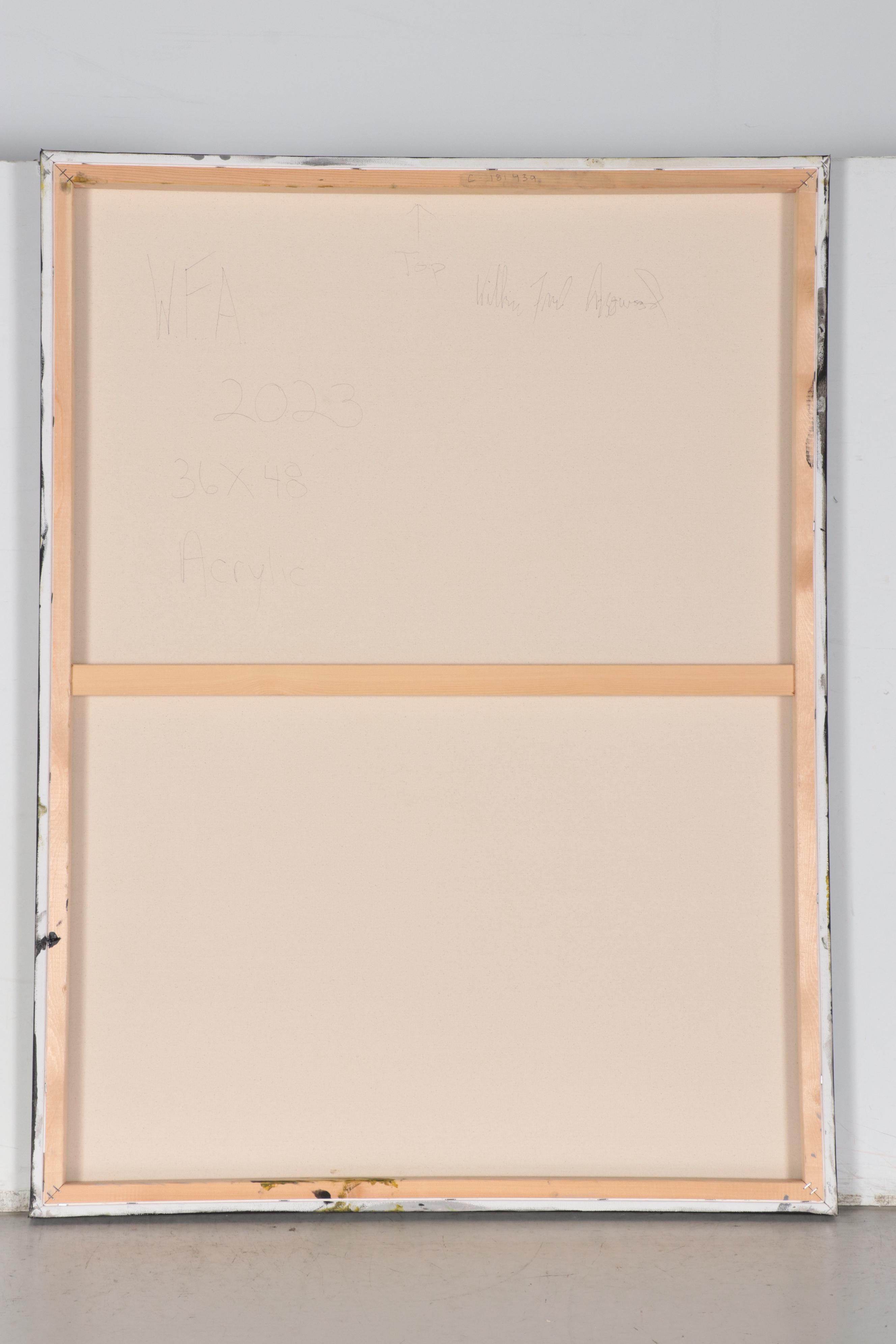 William Fred Arrowood Abstract Expressionist Style Acrylic Painting, 2023