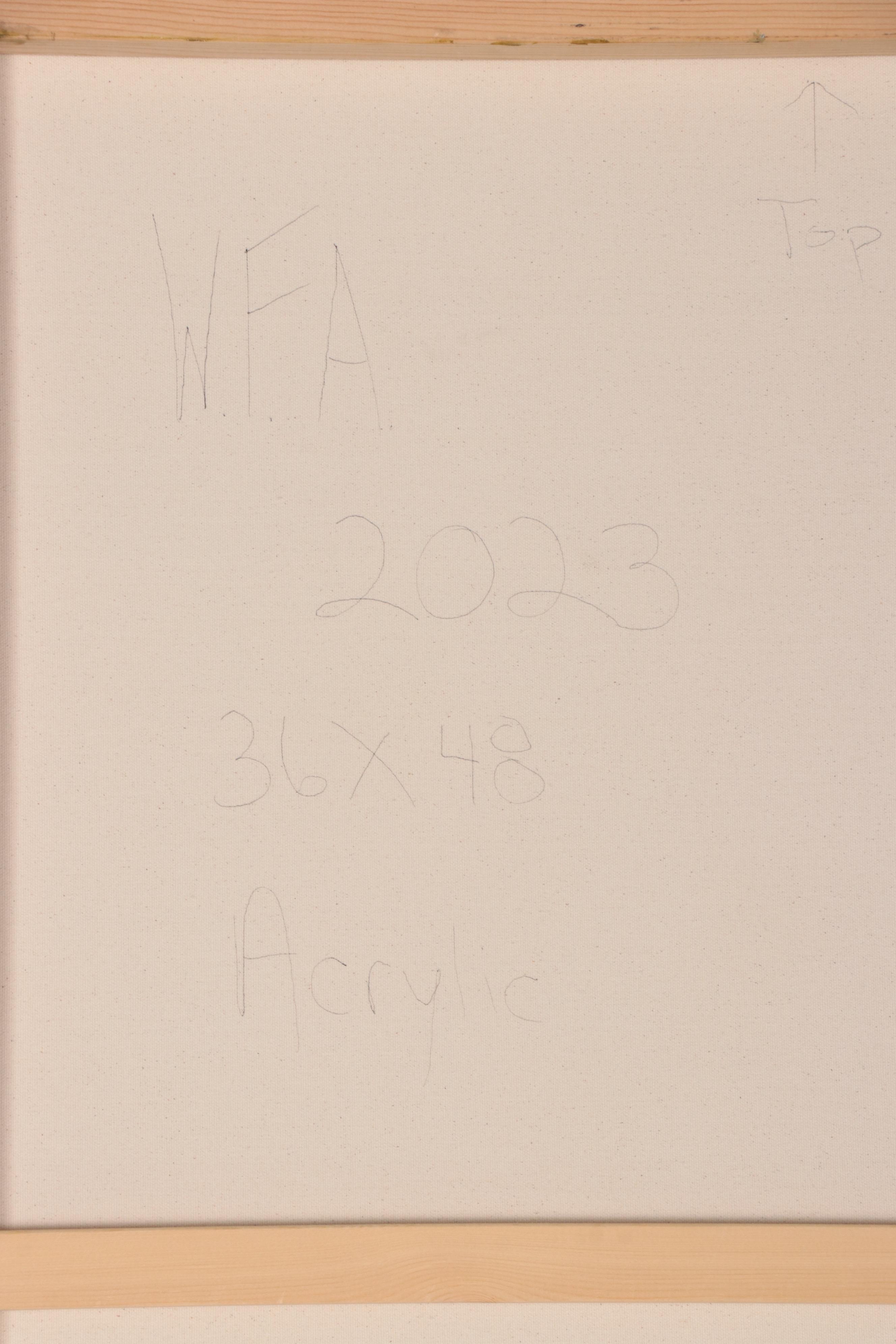 William Fred Arrowood Abstract Expressionist Style Acrylic Painting, 2023