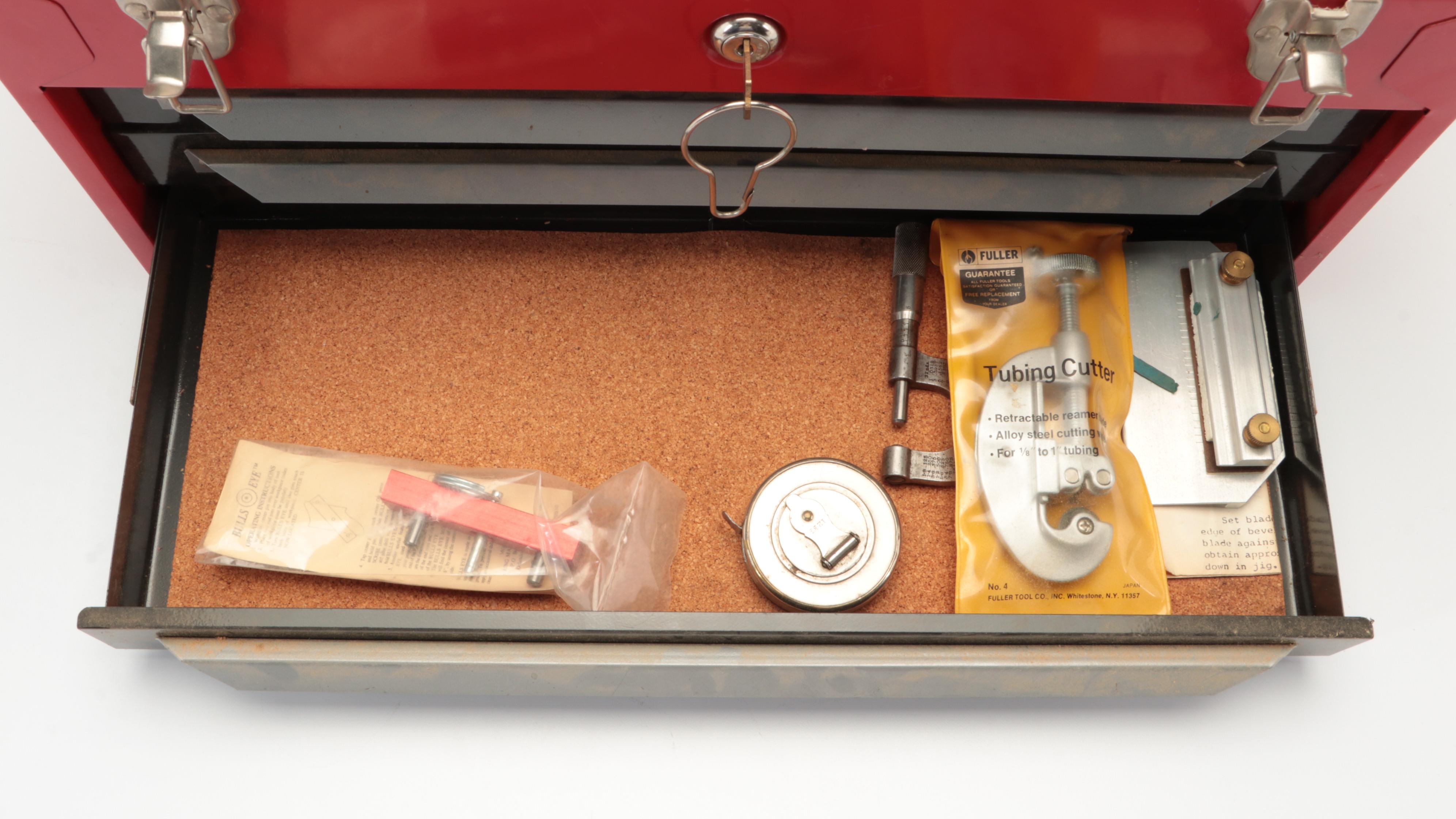 Sears Craftsman Locking Tool Box with Hand Tools