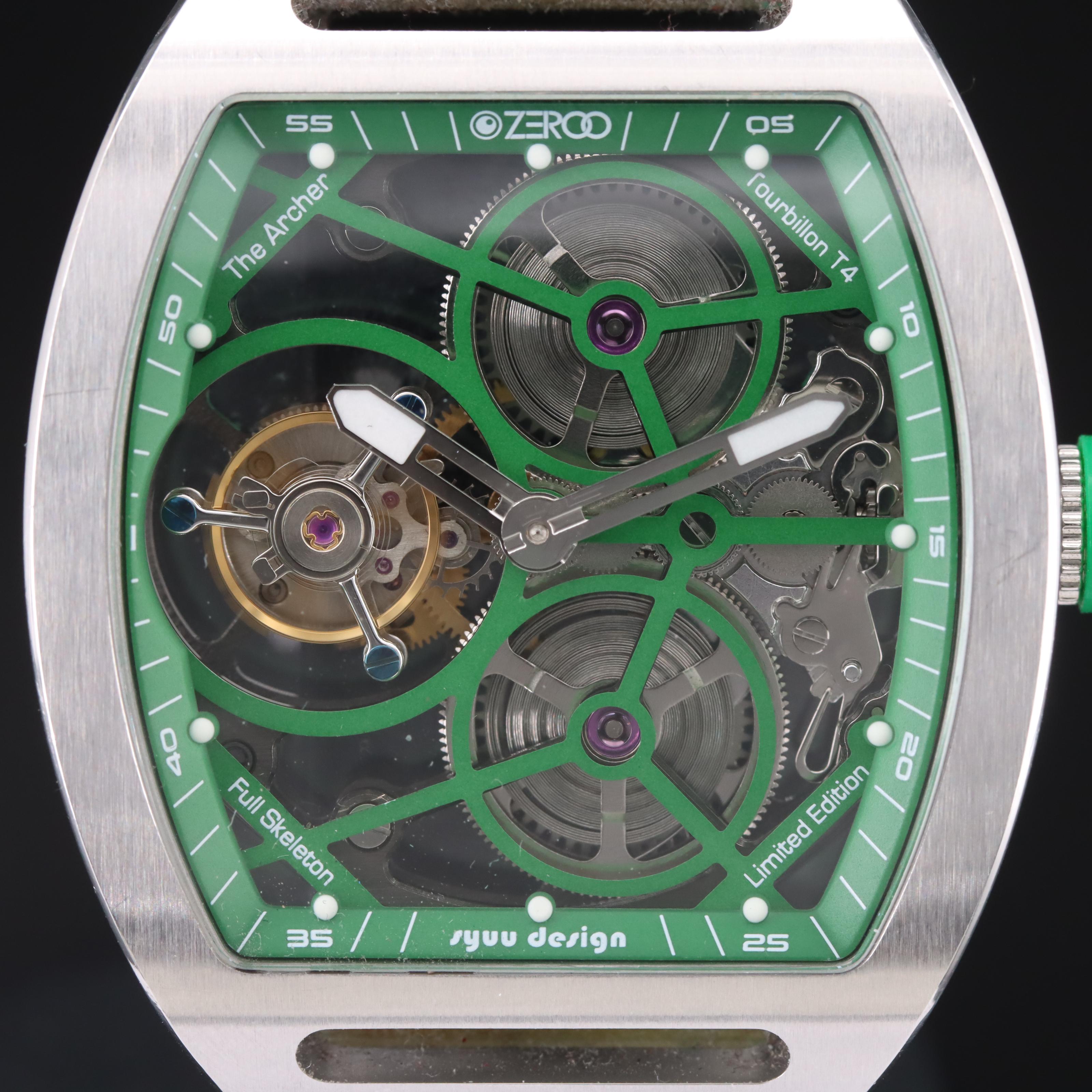 Zeroo Limited Edition "The Archer" Full Skeleton Tourbillon Watch