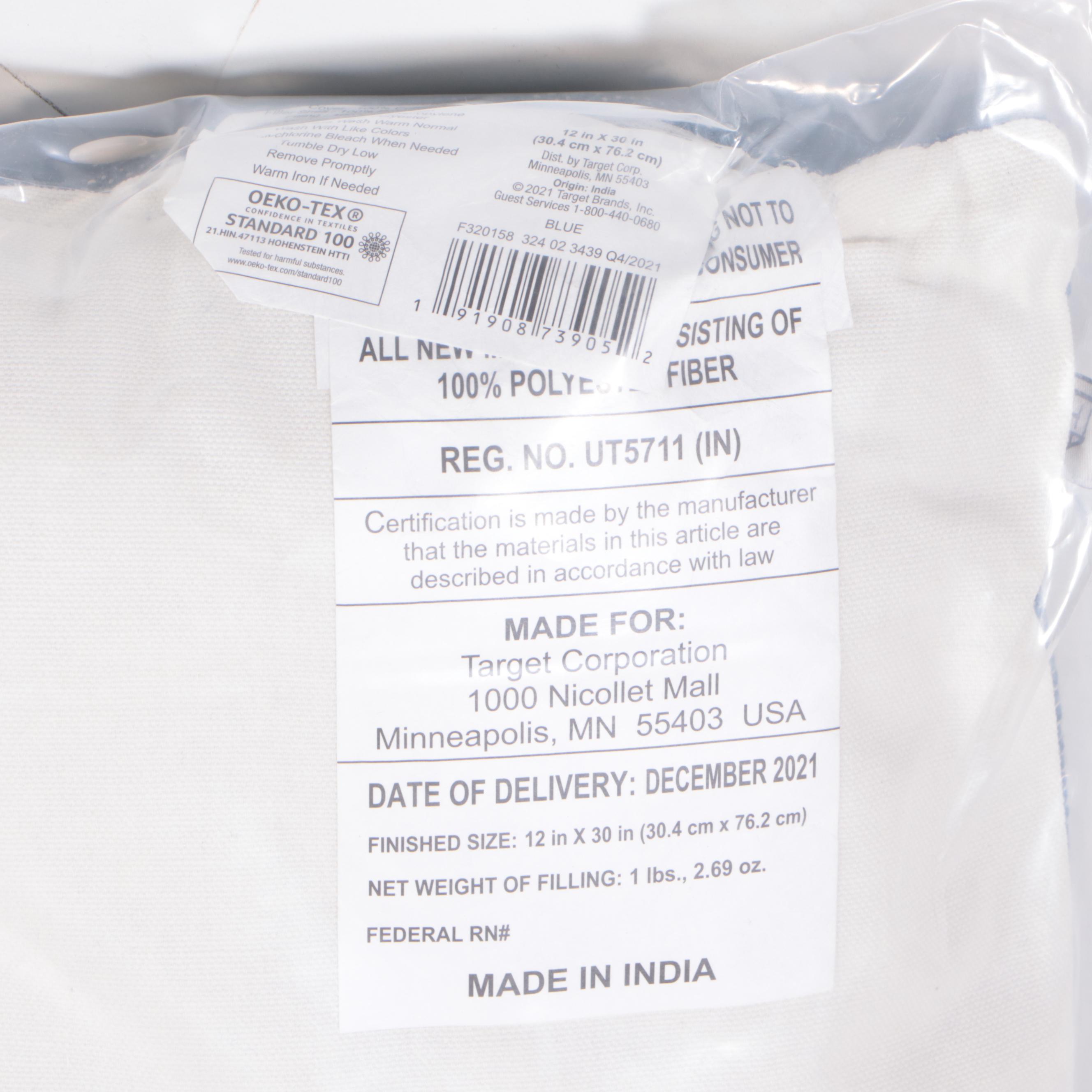 Hearth & Hand With Magnolia Dotted Stripe Faded Blue Throw Pillows