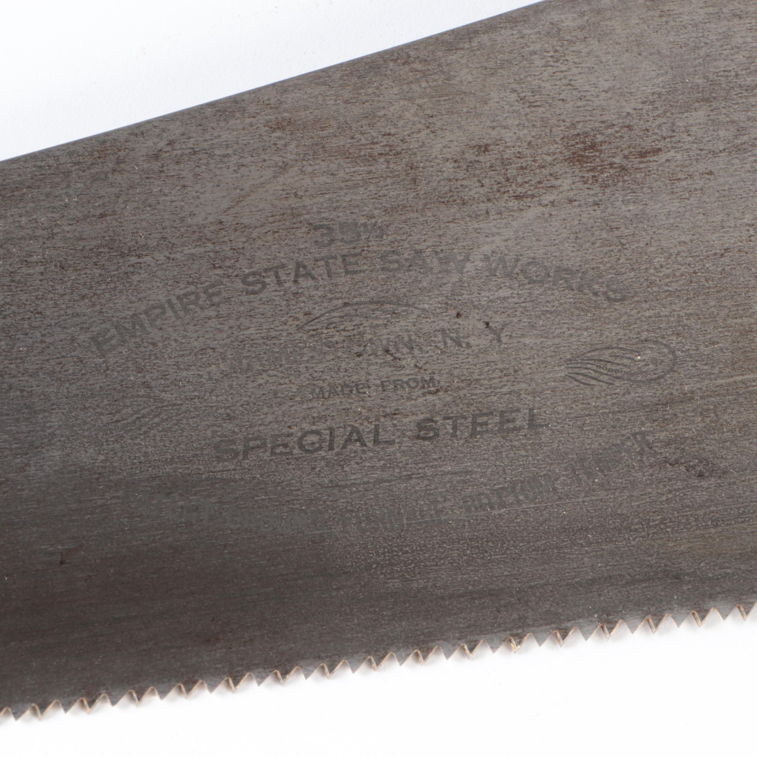 Disston, Empire State Saw Works, and More Wood-Handled Hand Saws