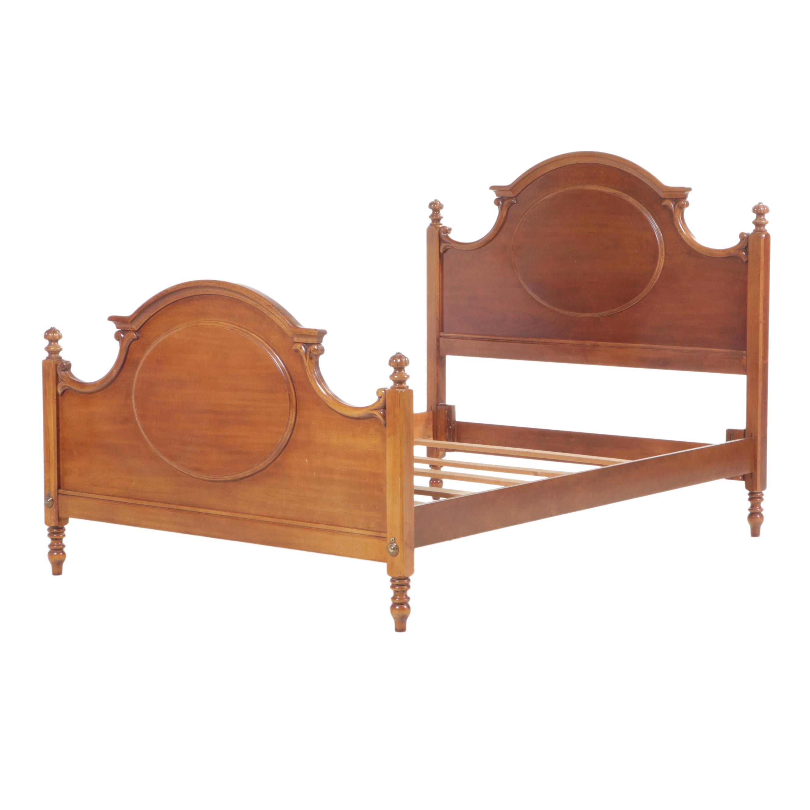 Lexington Furniture Empire Style Cherrywood and Maple Full/Queen Size Bed