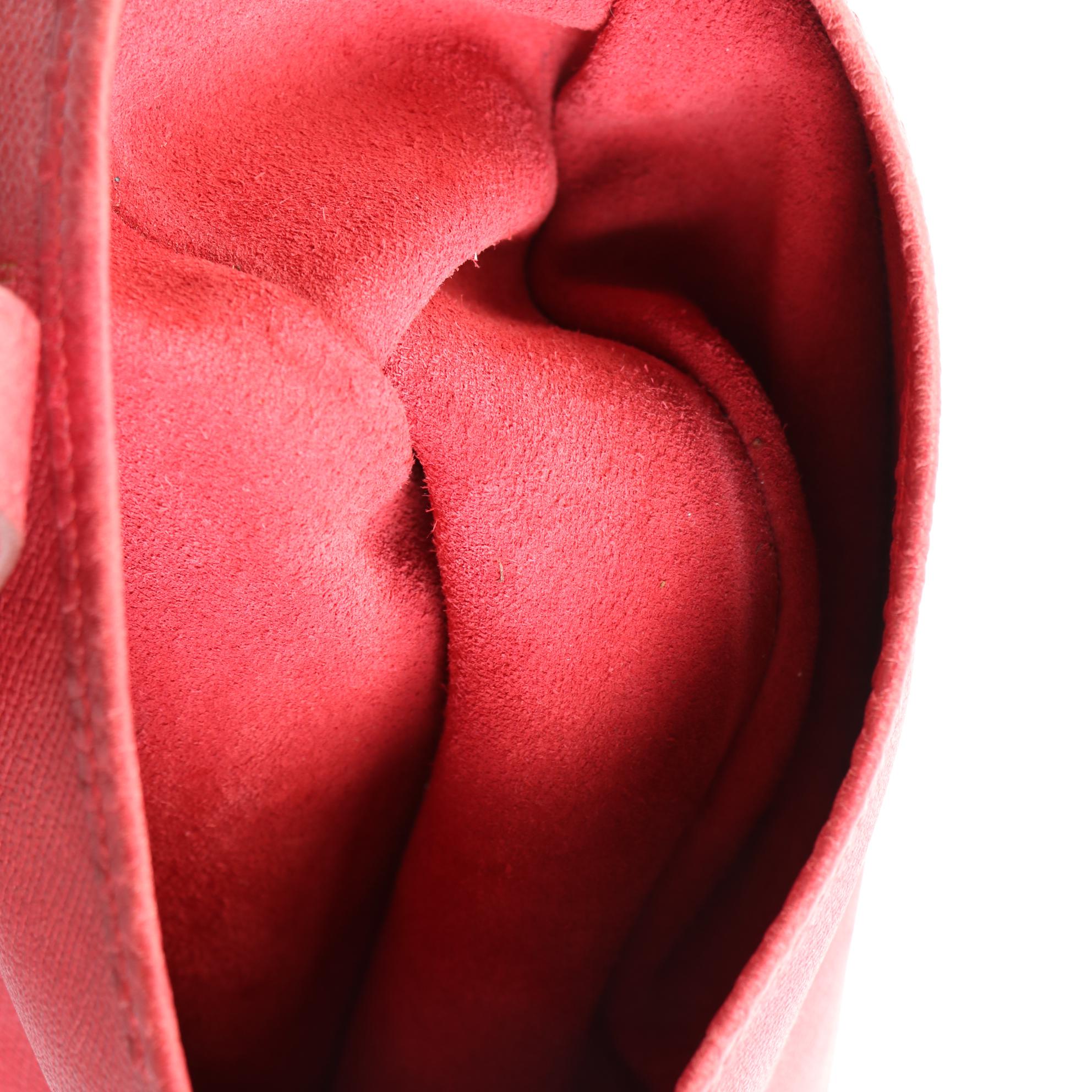 Hermès Evelyne Gen I GM Bag in Red Courchevel Leather