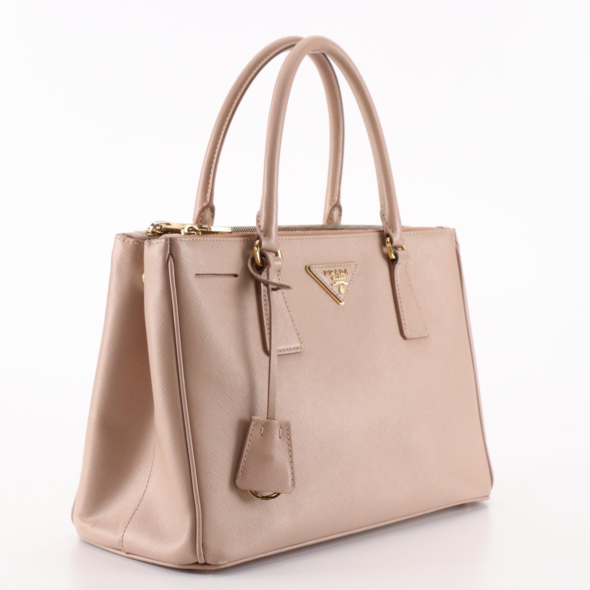 Prada Galleria Double Zip Tote Small in Saffiano Leather