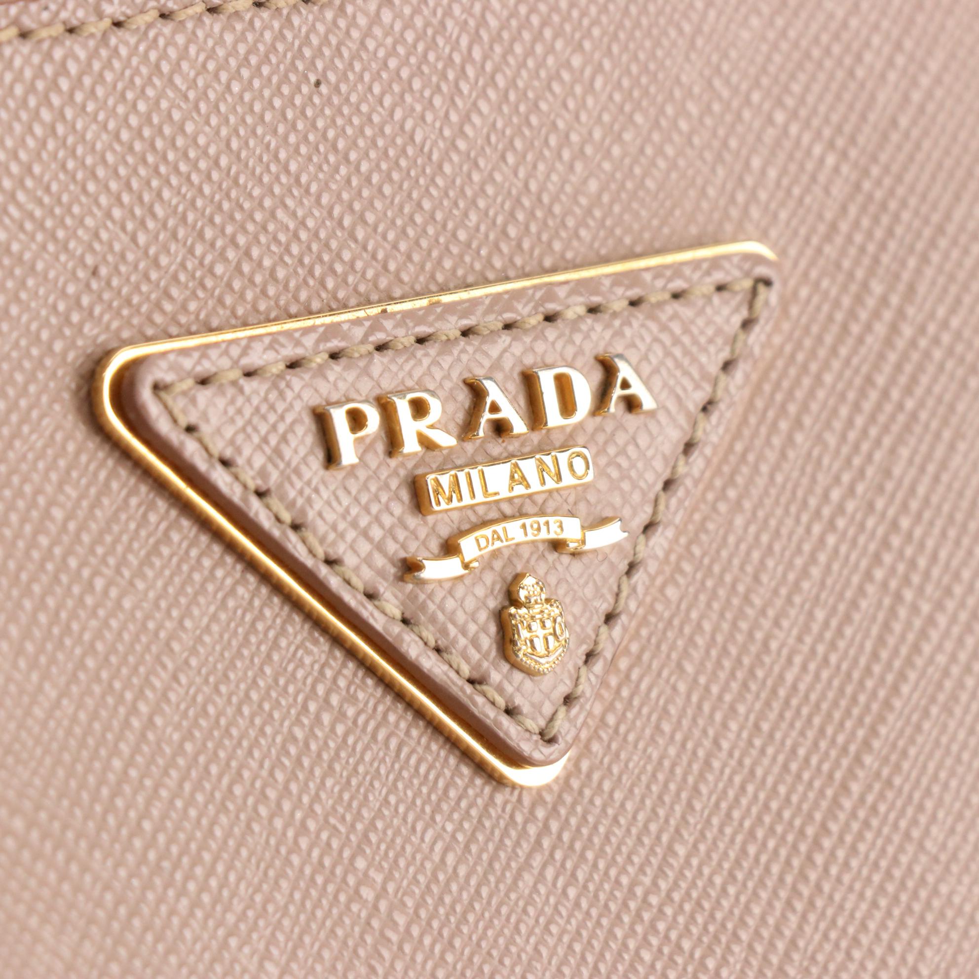 Prada Galleria Double Zip Tote Small in Saffiano Leather