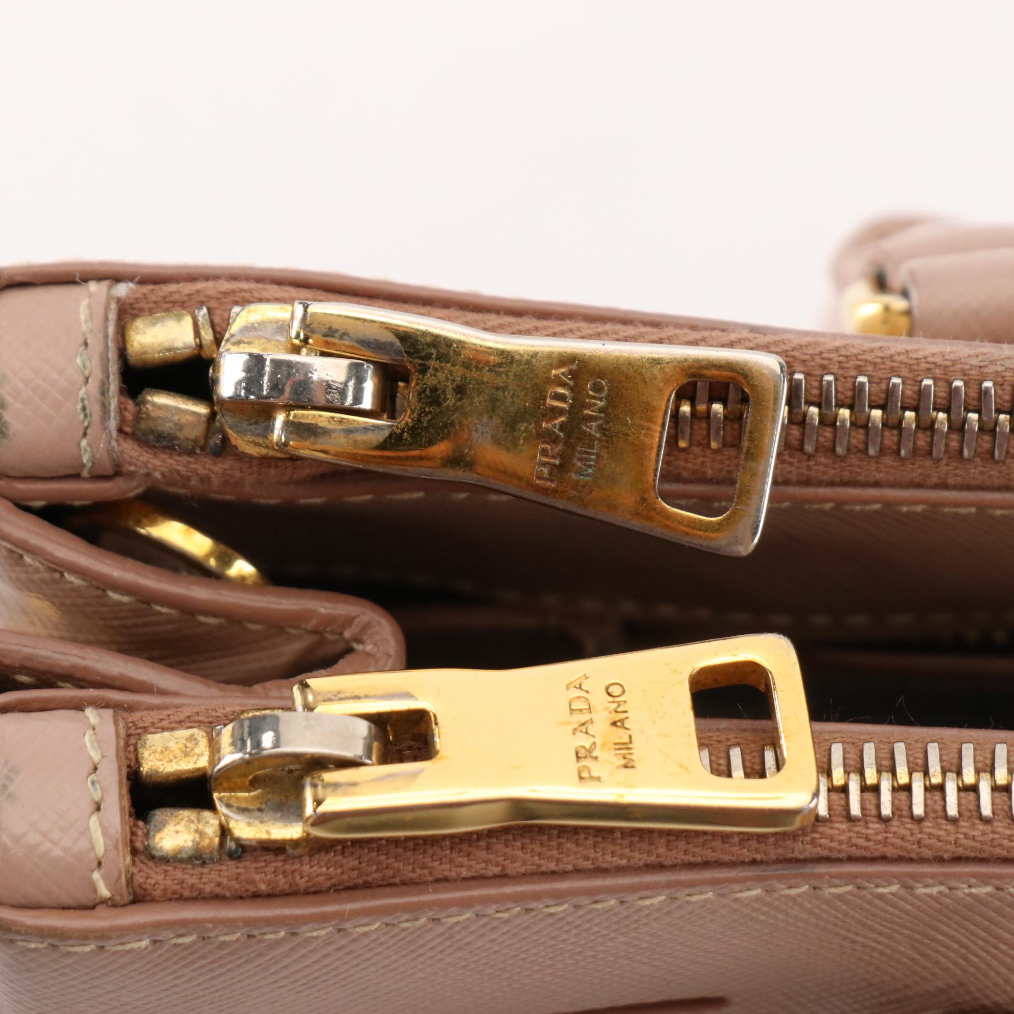 Prada Galleria Double Zip Tote Small in Saffiano Leather