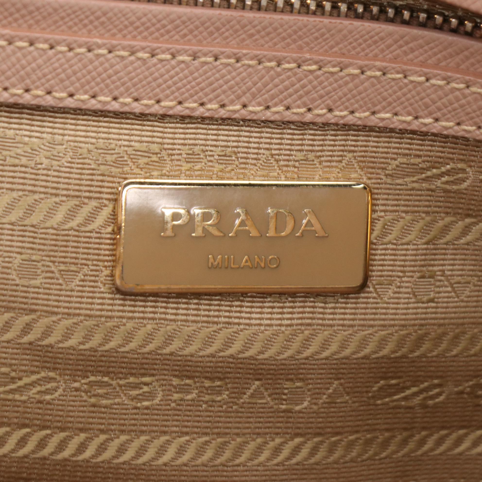 Prada Galleria Double Zip Tote Small in Saffiano Leather