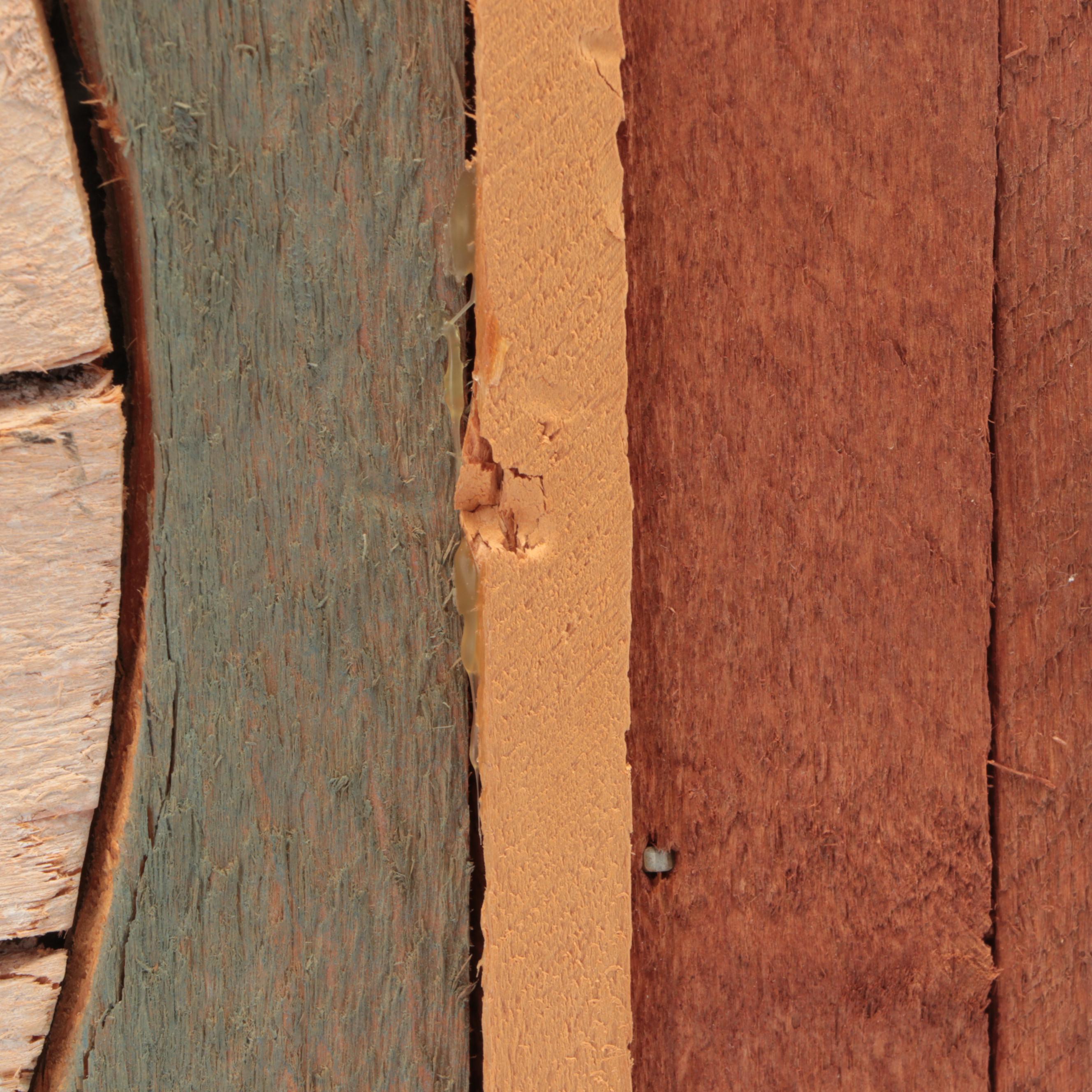 Dick de Groot Lath Art Wood Mosaic Fish and Owl Panels