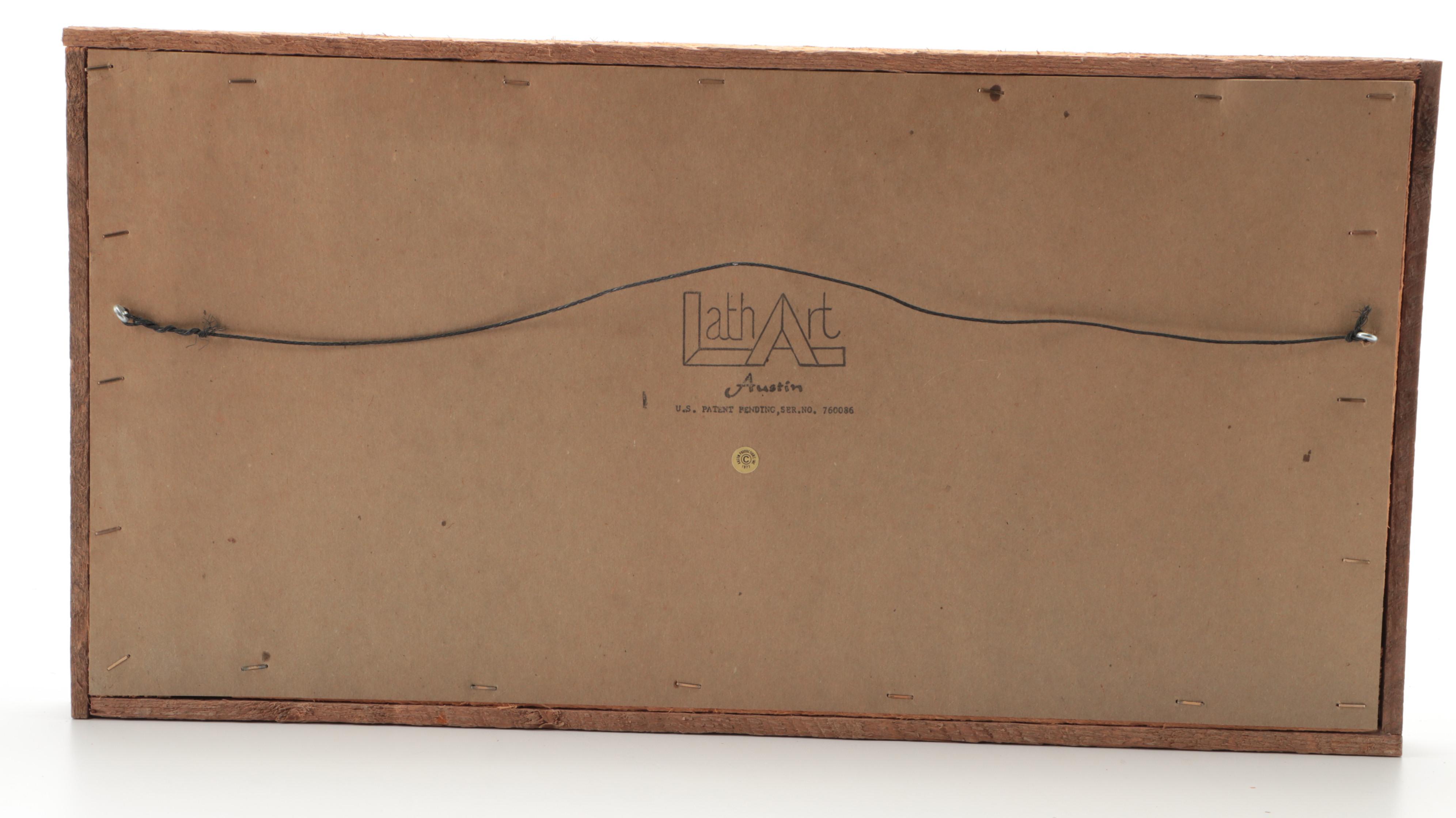 Dick de Groot Lath Art Wood Mosaic Fish and Owl Panels