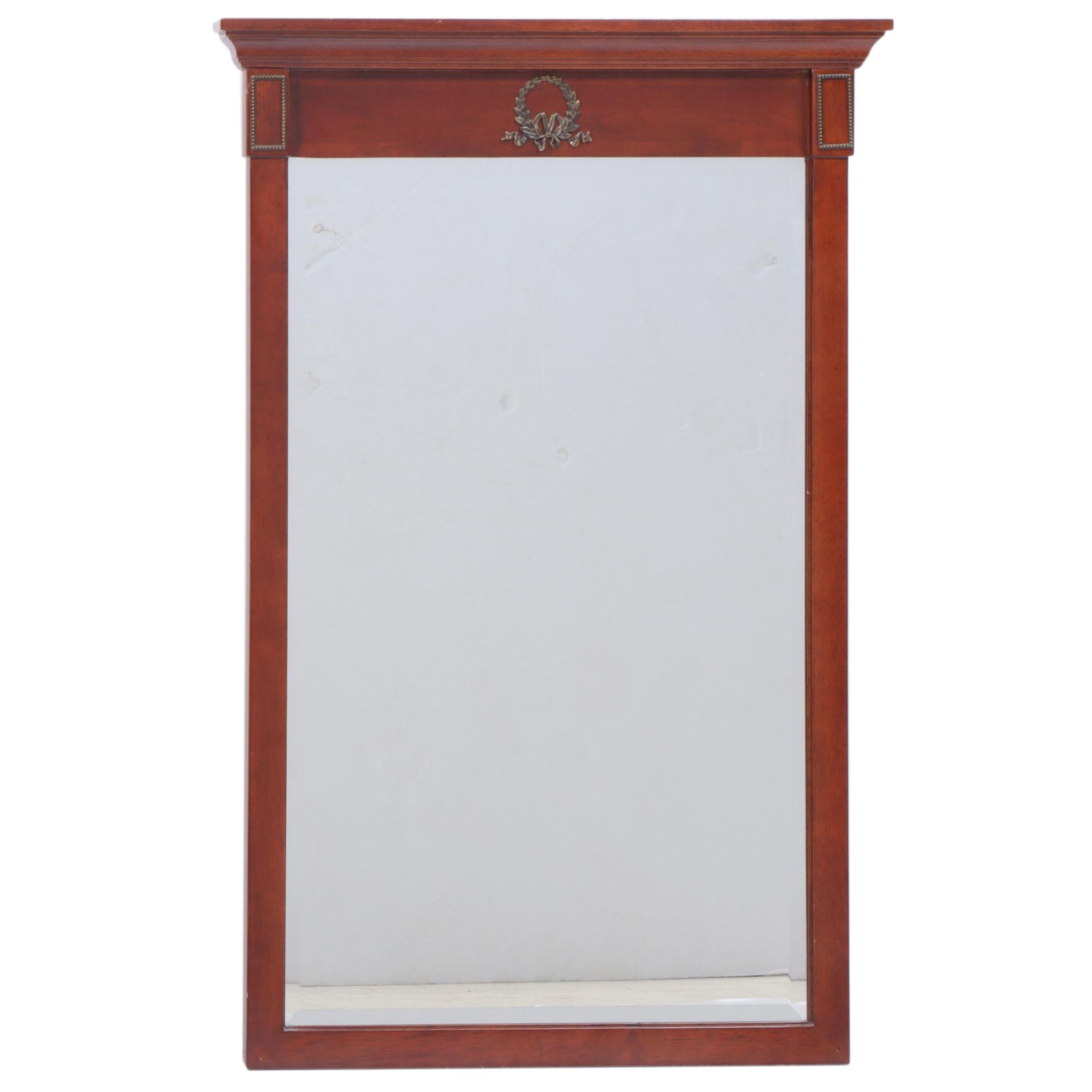 Bombay Company Empire Style Metal-Mounted Mahogany Finish Wall Mirror