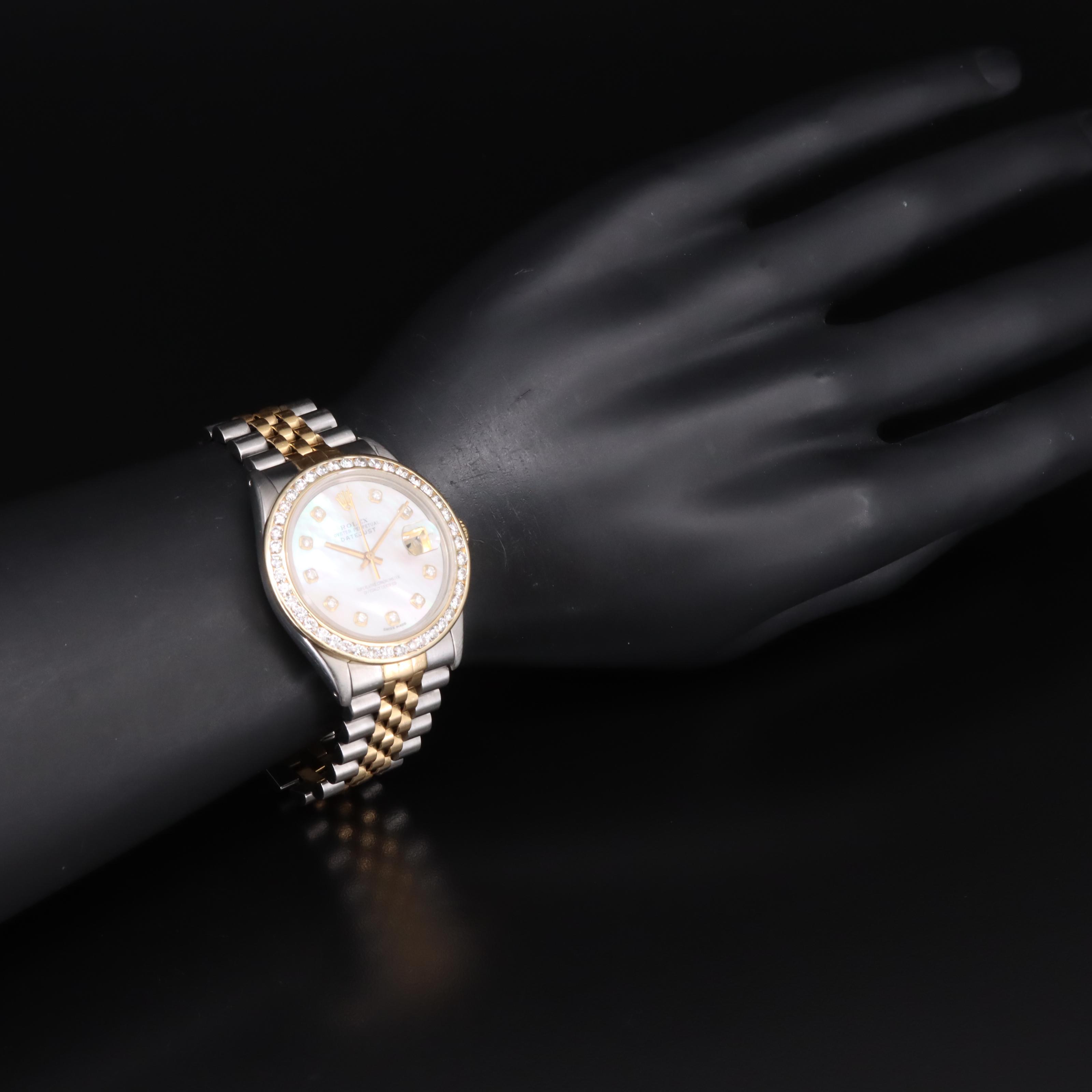 1984 Rolex Datejust Mother-of-Pearl, 2.80 CTW Diamond Dial and Bezel Watch