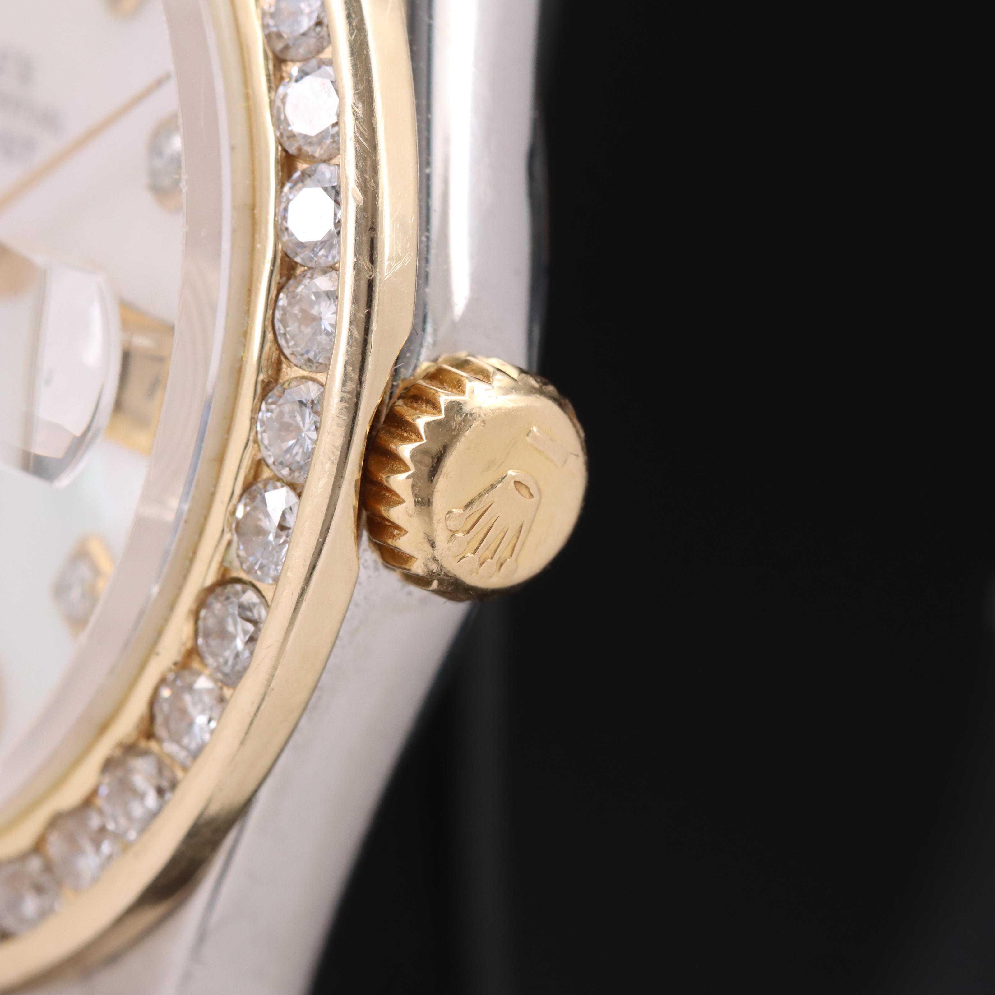 1984 Rolex Datejust Mother-of-Pearl, 2.80 CTW Diamond Dial and Bezel Watch