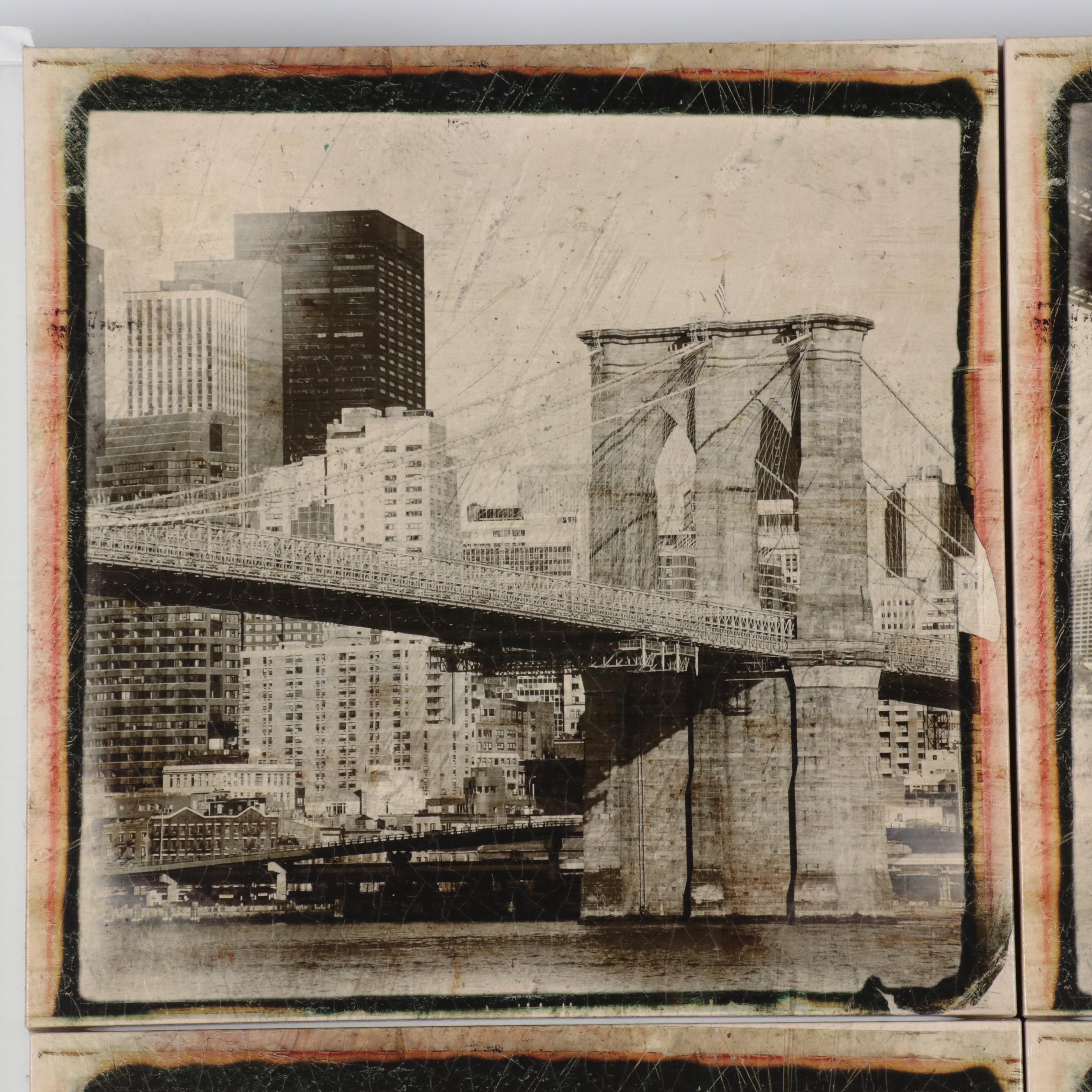 New York City Scene Embellished Giclées