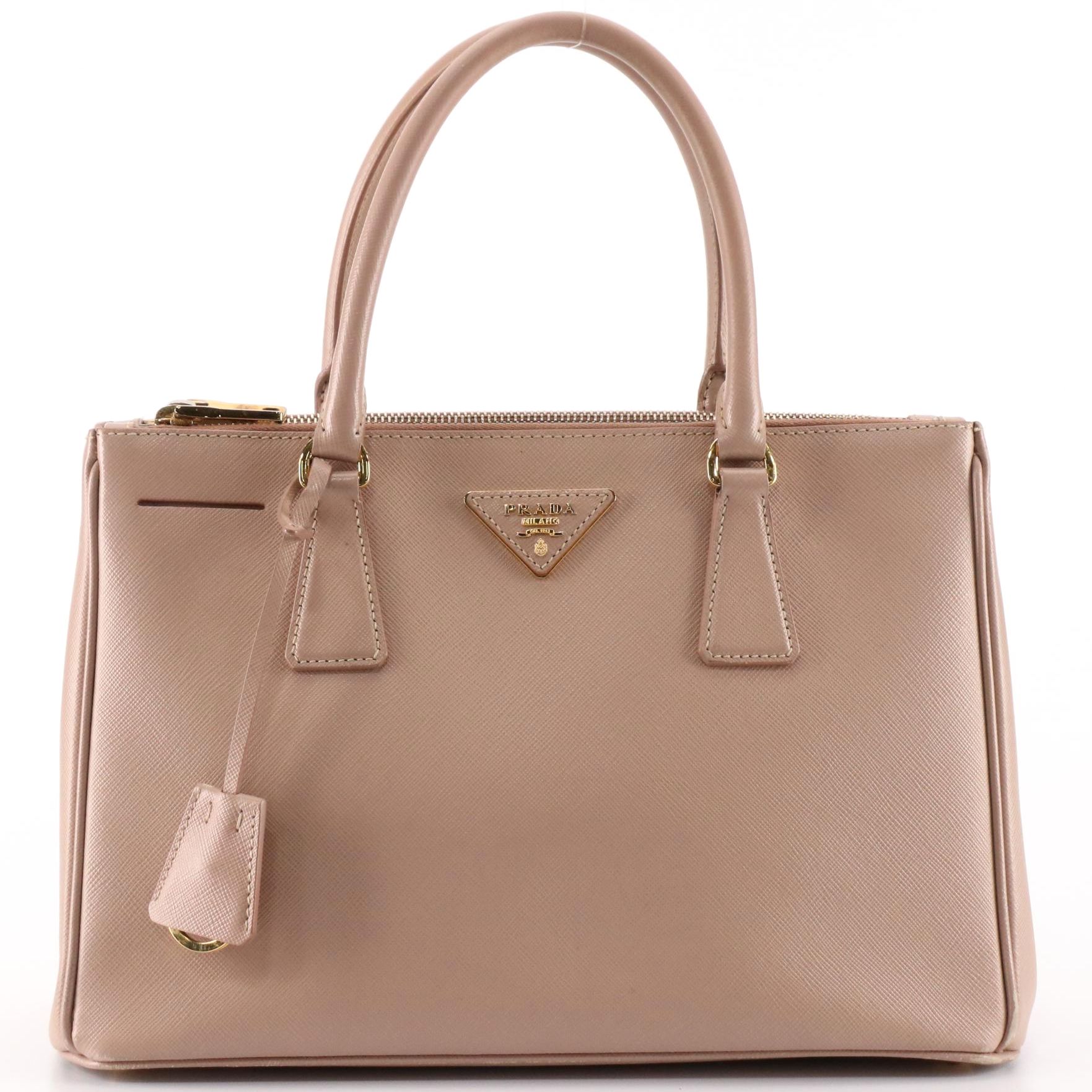 Prada Galleria Double Zip Tote Small in Saffiano Leather