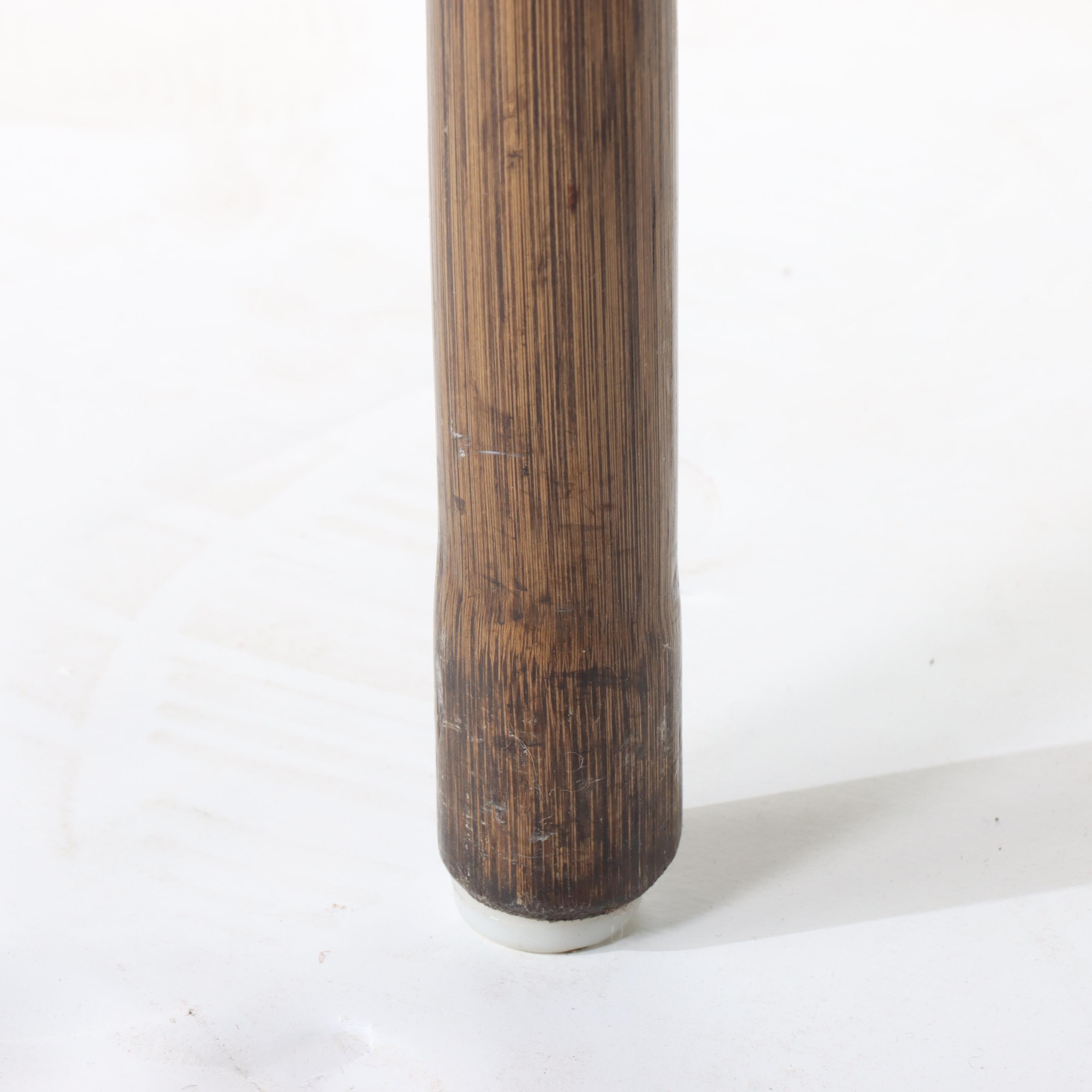 Pair of McGuire Leather-Wrapped Rattan Patio Lounge Chairs