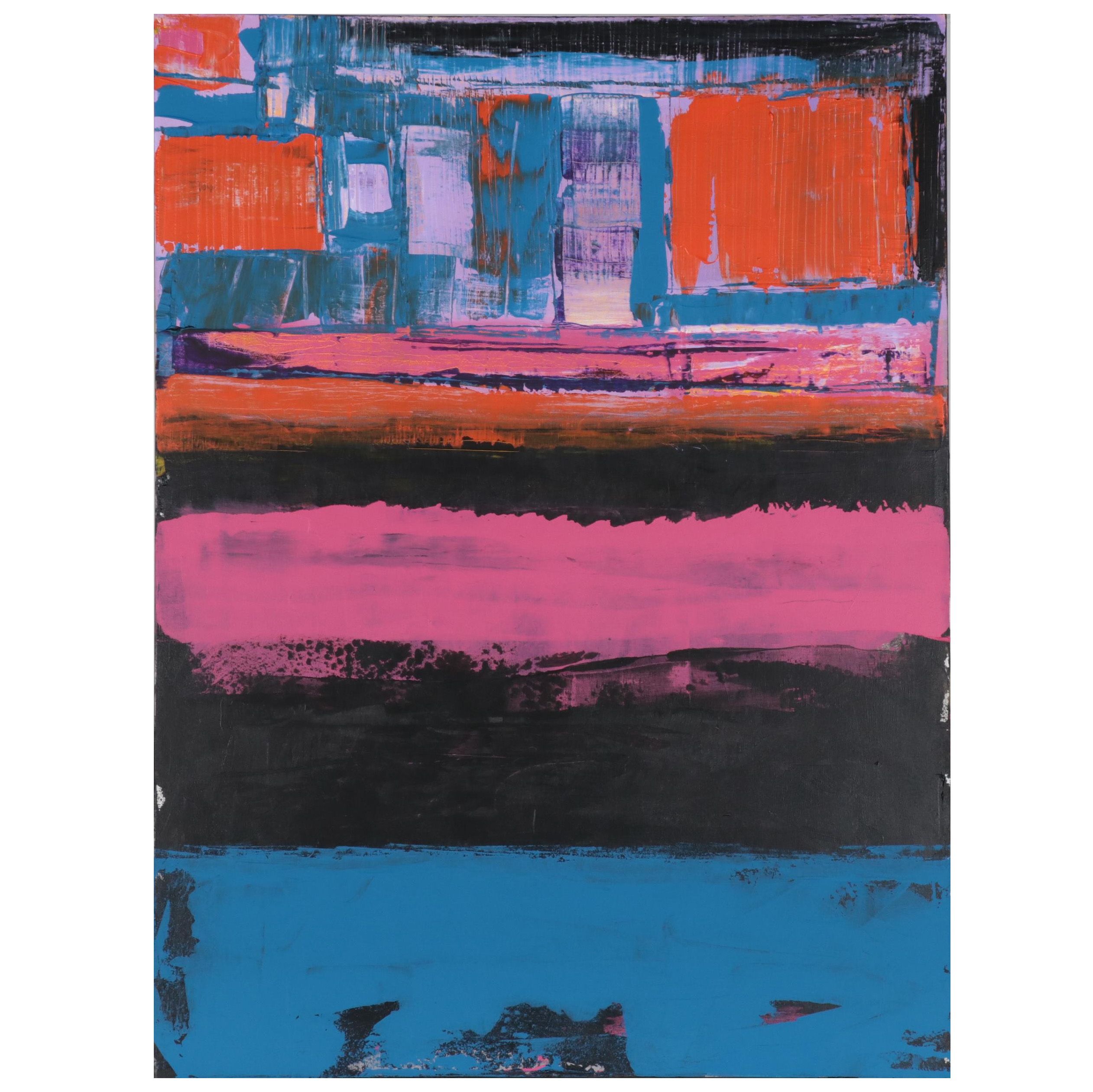 William Fred Arrowood Abstract Expressionist Style Acrylic Painting, 2023