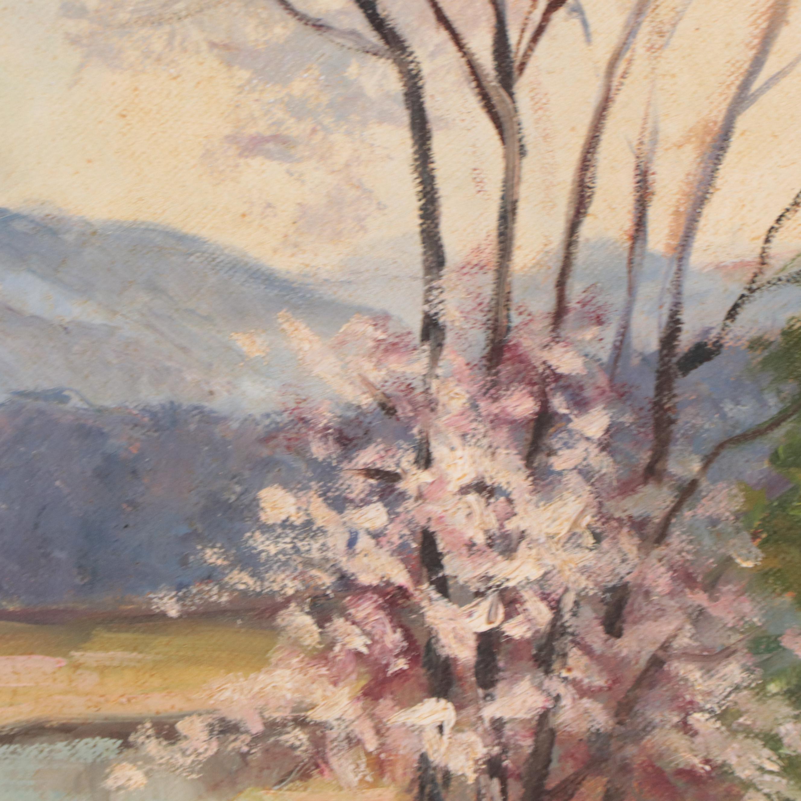 Shirley Russell Spring Landscape Oil Painting