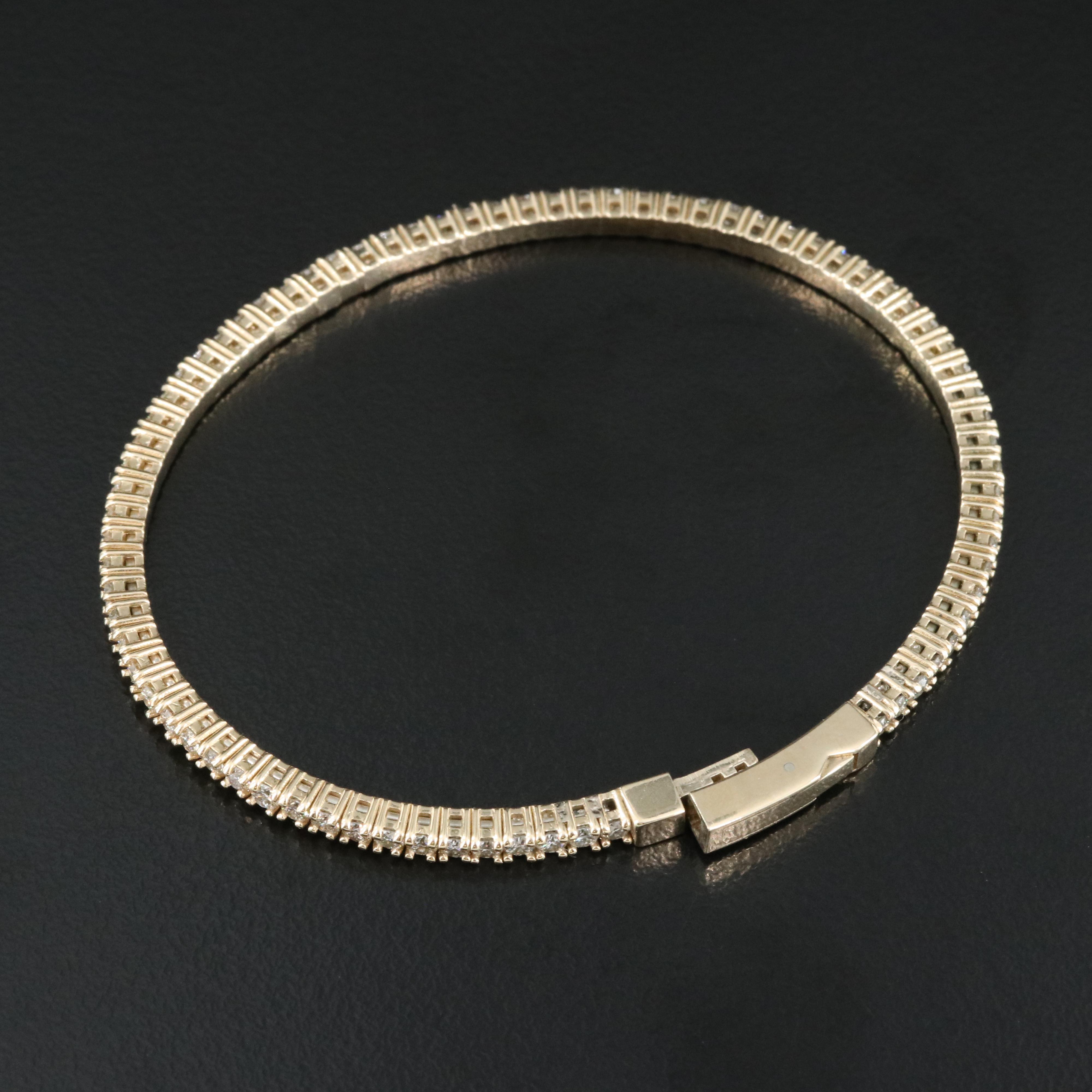 14K 2.66 CTW Diamond Line Bangle