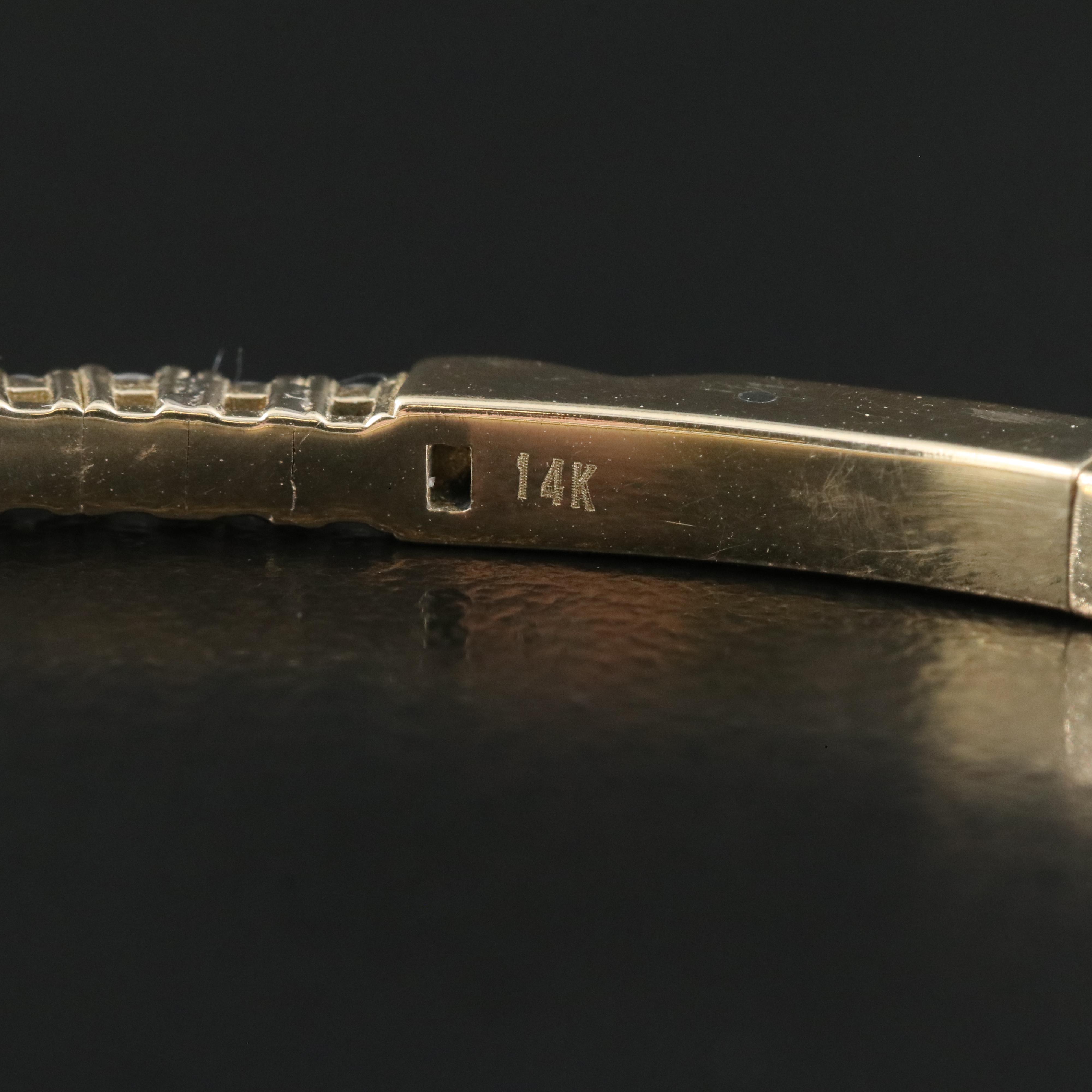 14K 2.66 CTW Diamond Line Bangle