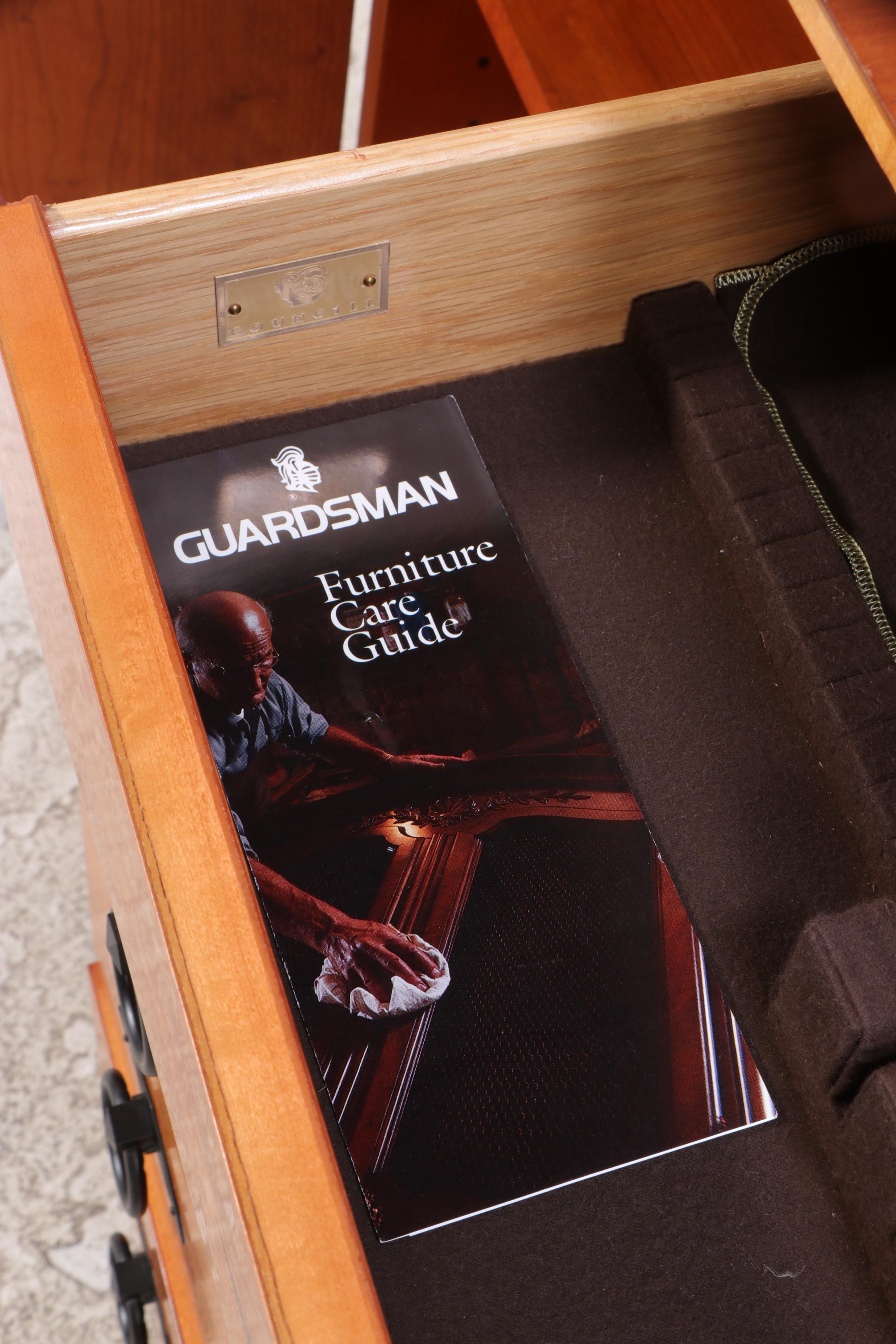 Councill Biedermeier Style Cherrywood and Line-Inlaid Buffet