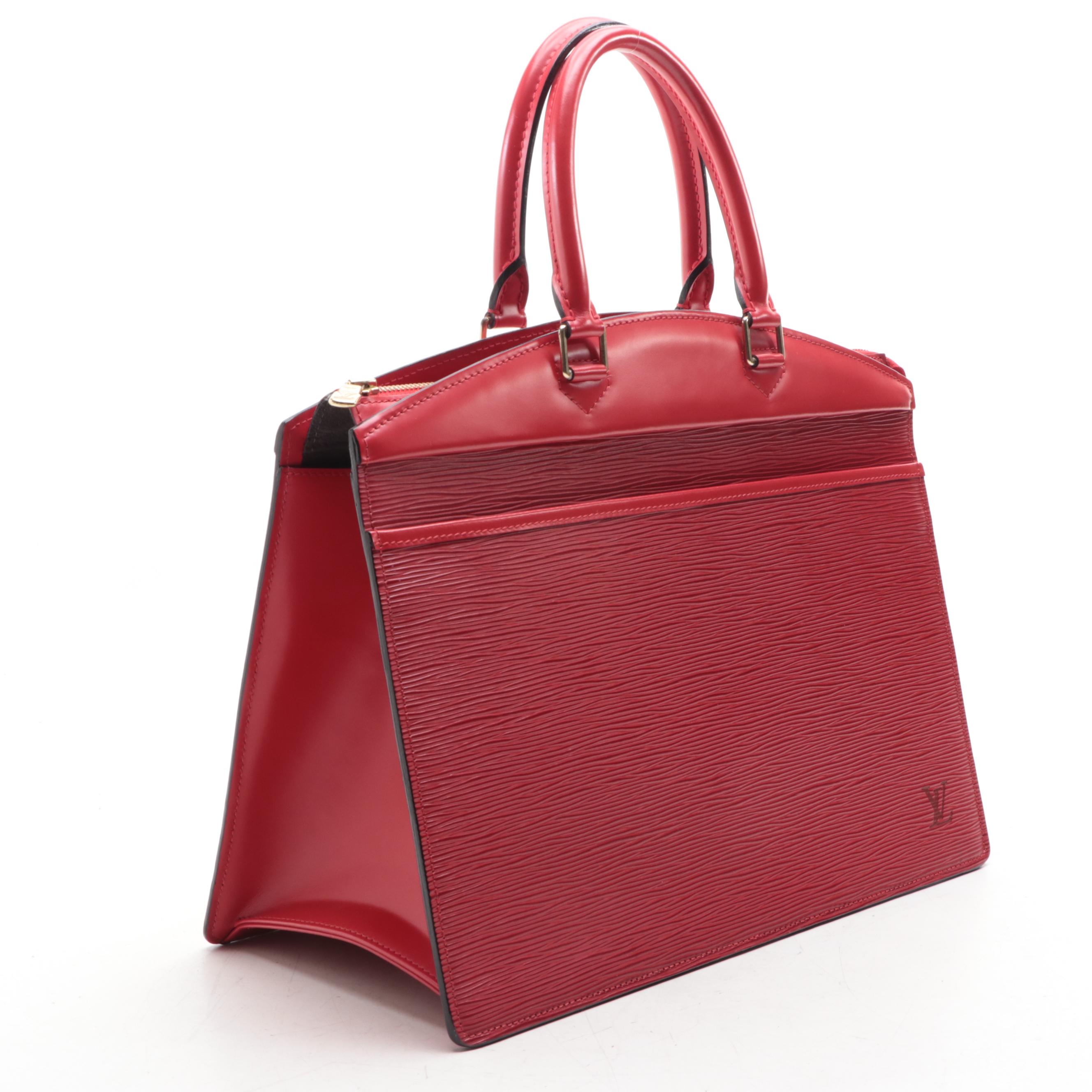 Louis Vuitton Riviera Top Handle Bag in Epi and Smooth Leather