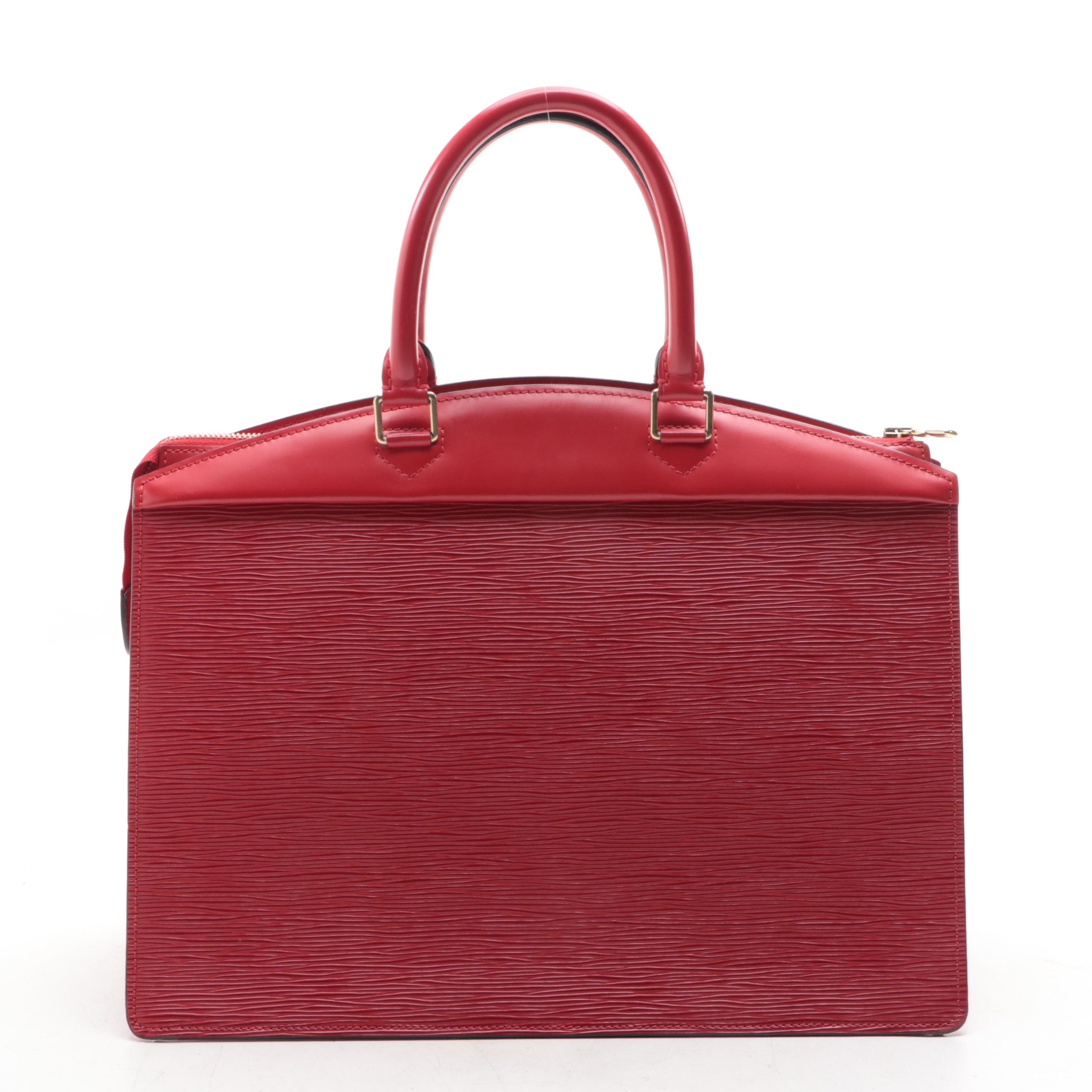 Louis Vuitton Riviera Top Handle Bag in Epi and Smooth Leather