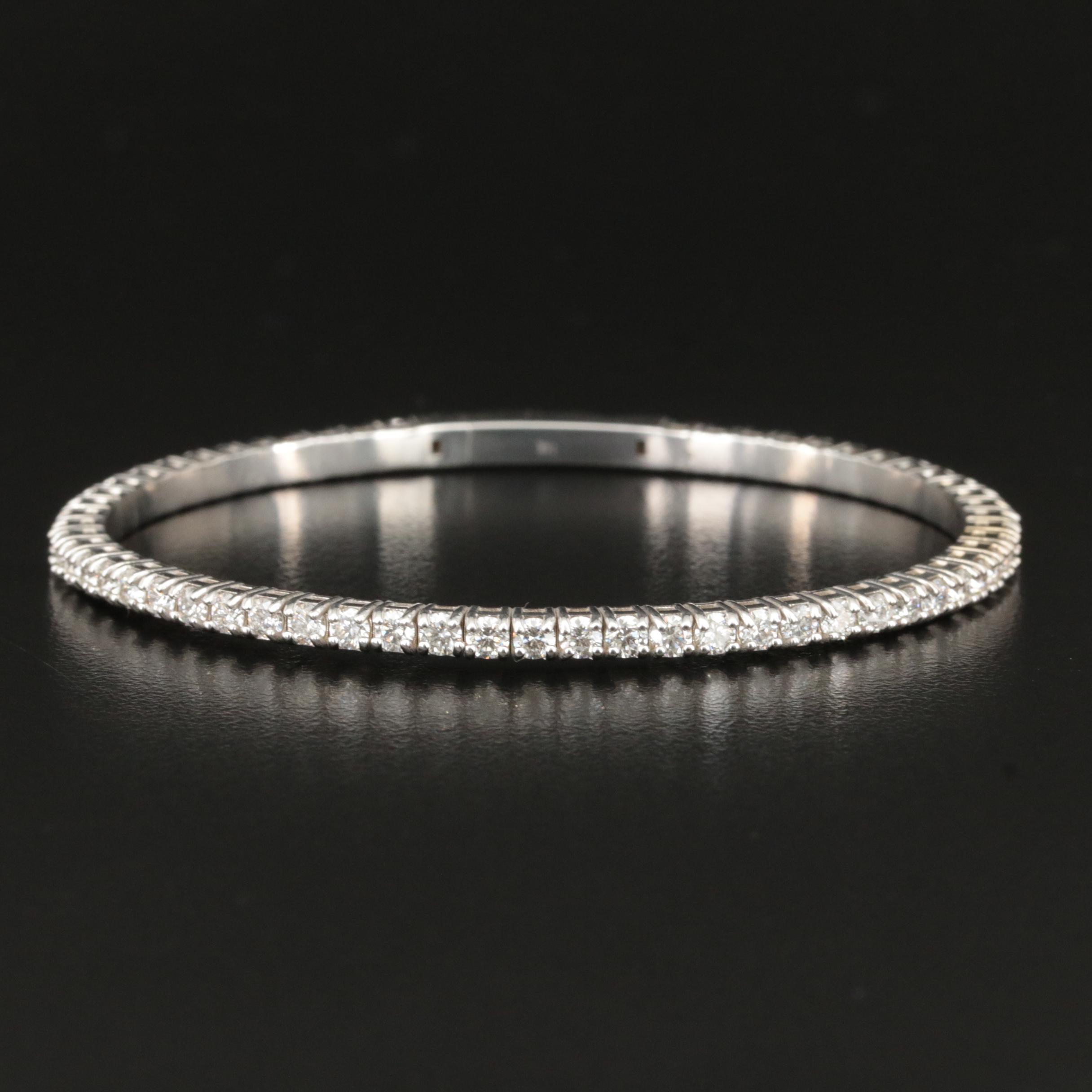 14K 3.50 CTW Diamond Bangle