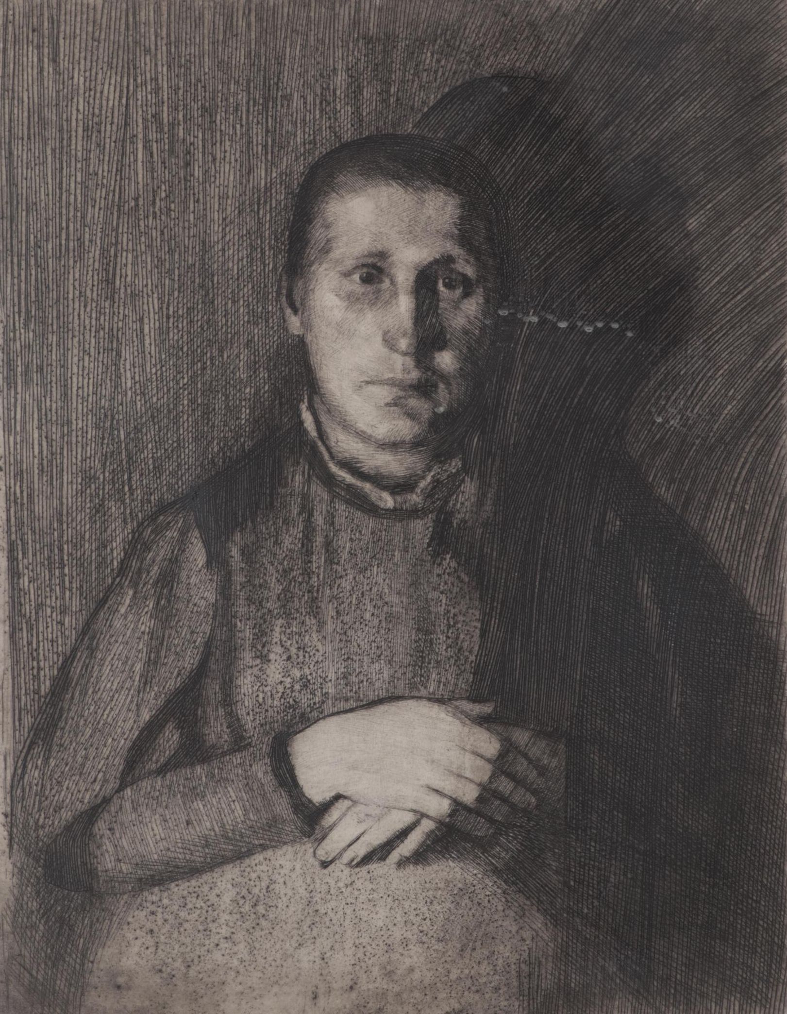 Portrait Etching After Käthe Kollwitz, Circa 1930