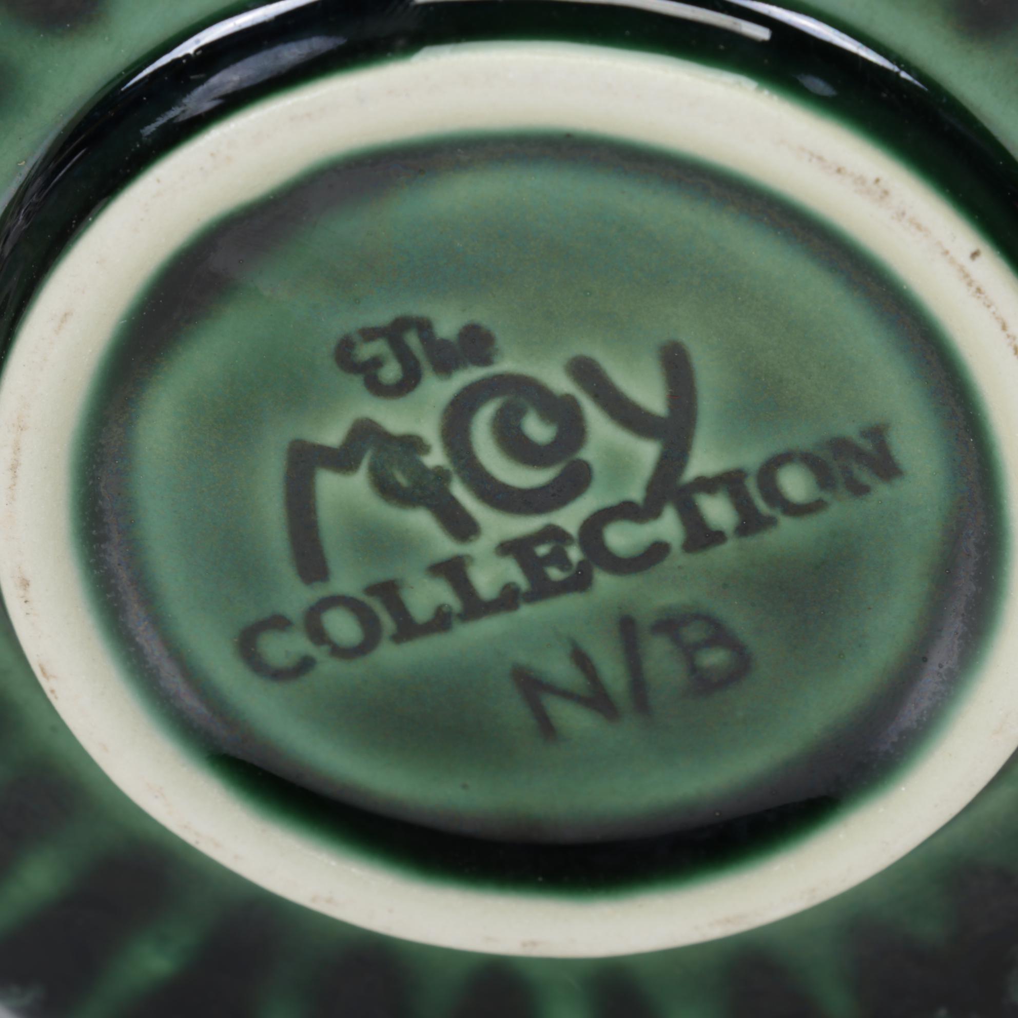 Nelson & Billie "McCoy" Pedestal Planters with Yellow and Blue Glazed Tiles