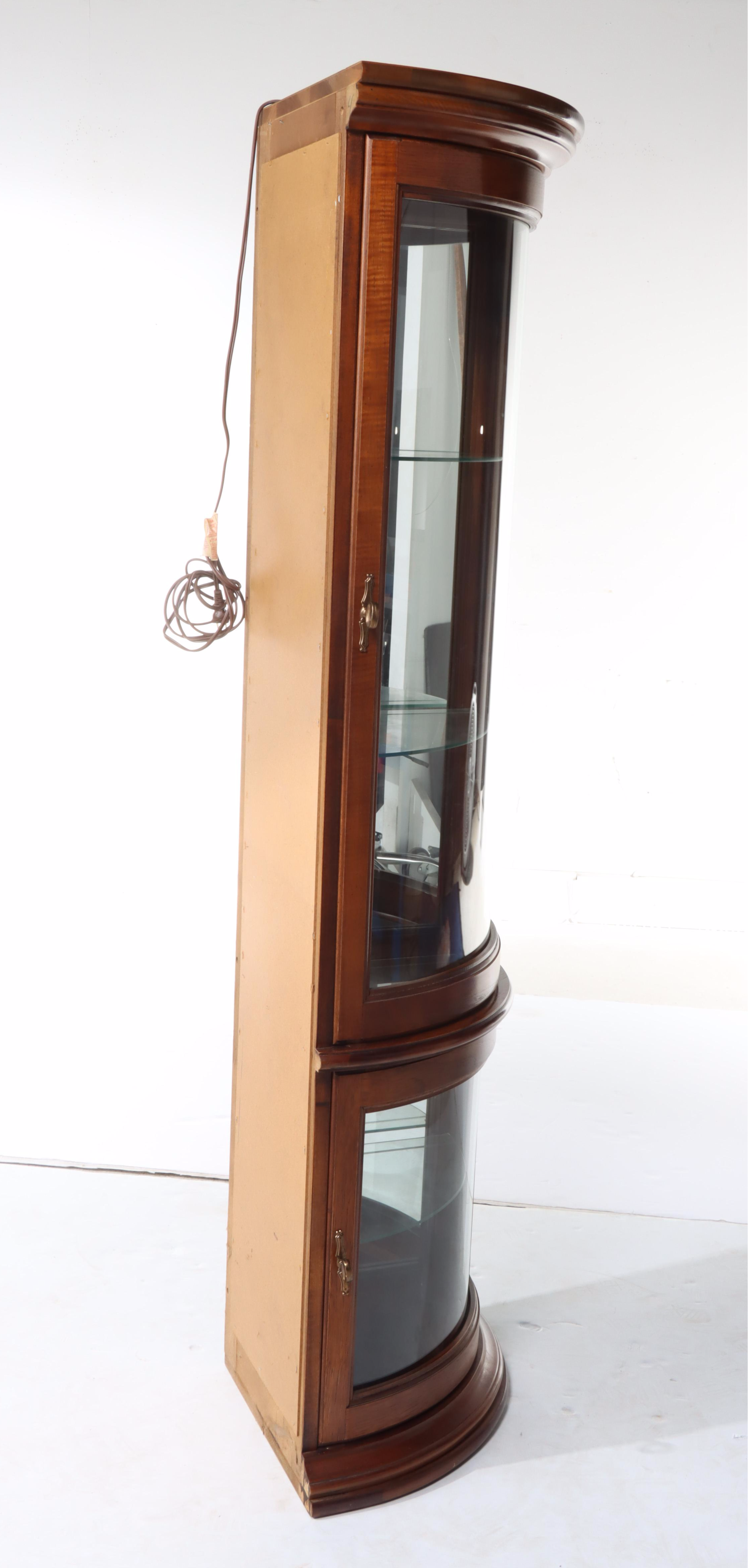 Pulaski Furniture French Provincial Style Corner Cabinet in Oak Finish