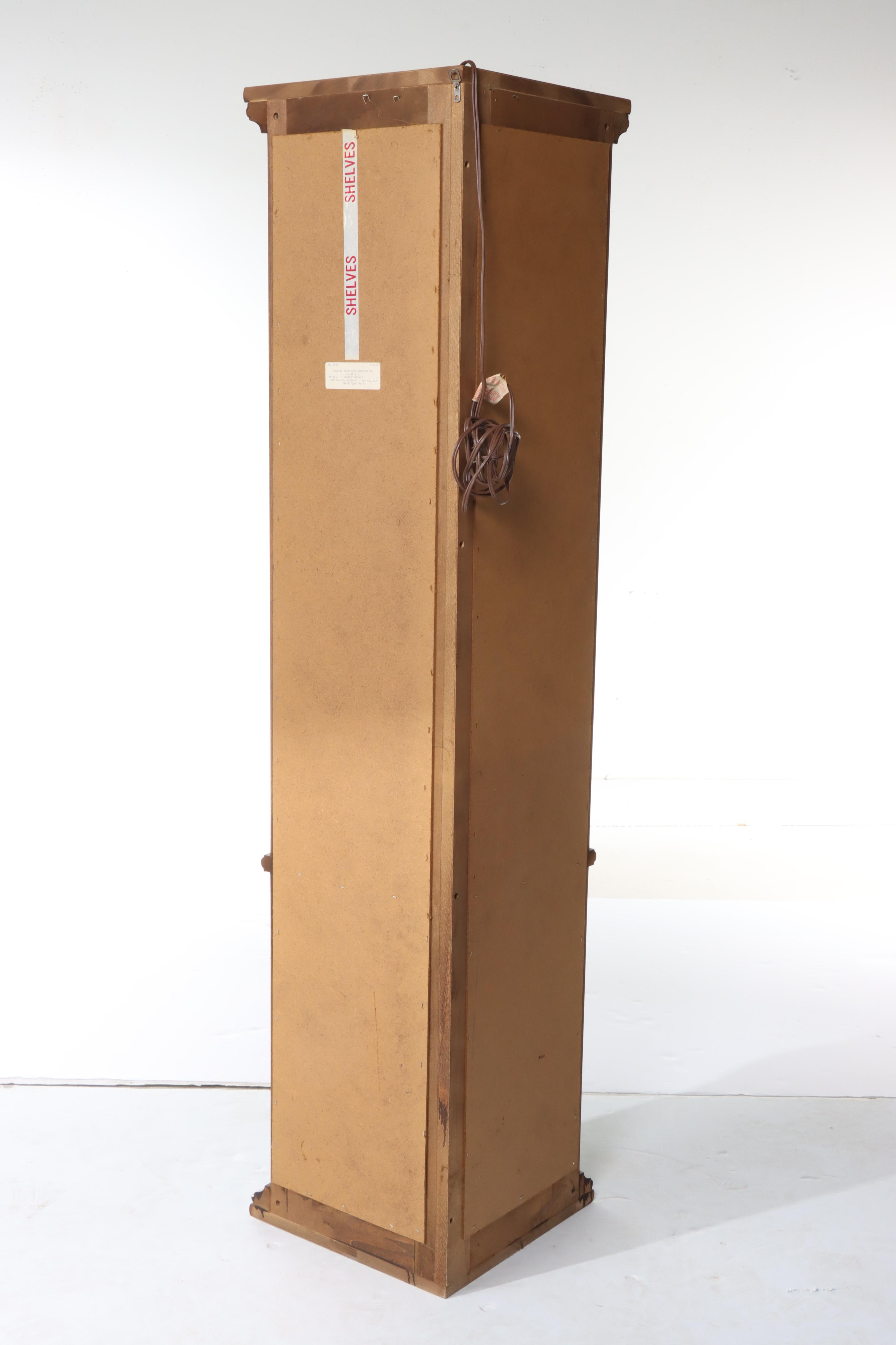 Pulaski Furniture French Provincial Style Corner Cabinet in Oak Finish