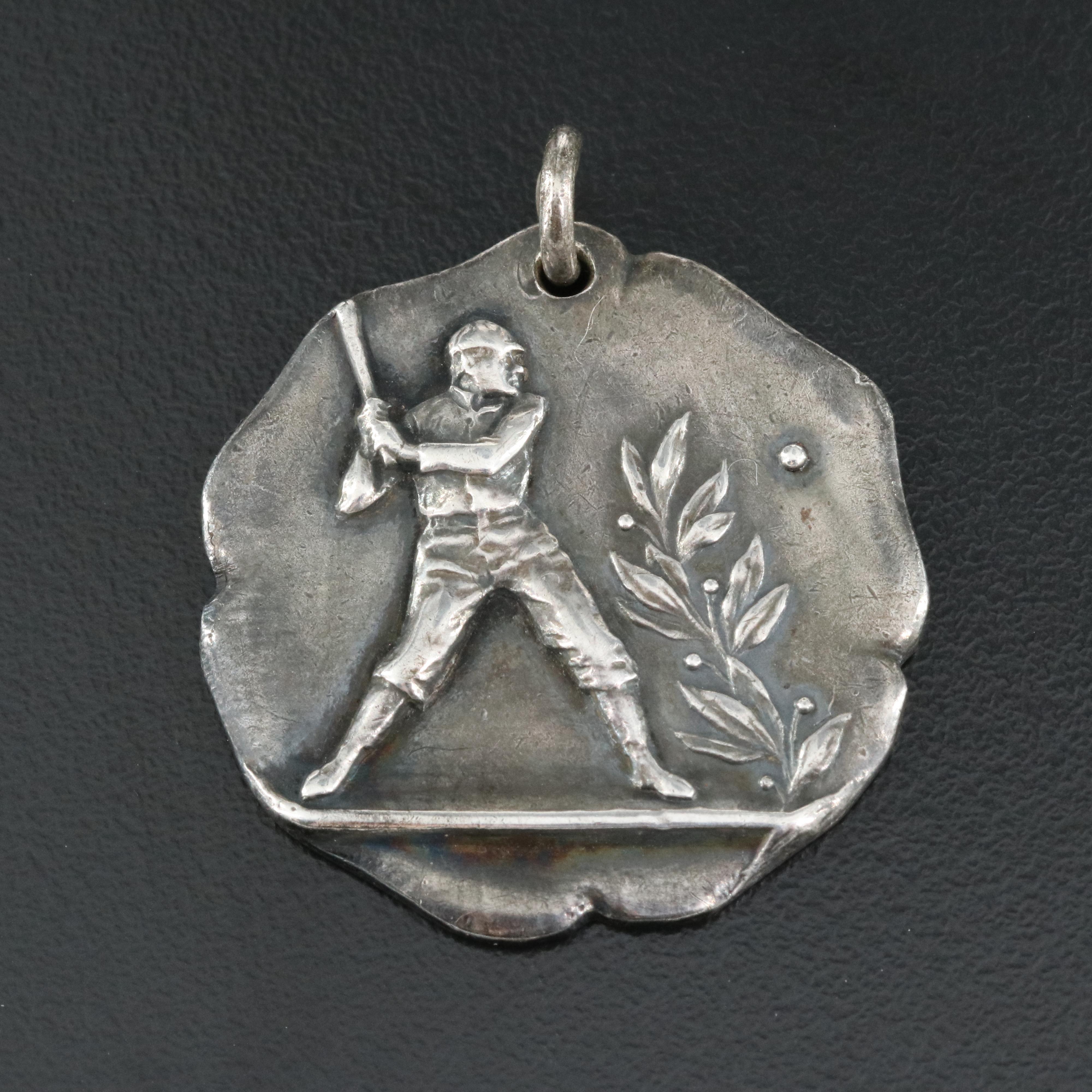 Vintage Dieges & Clust Sterling Baseball Medallion