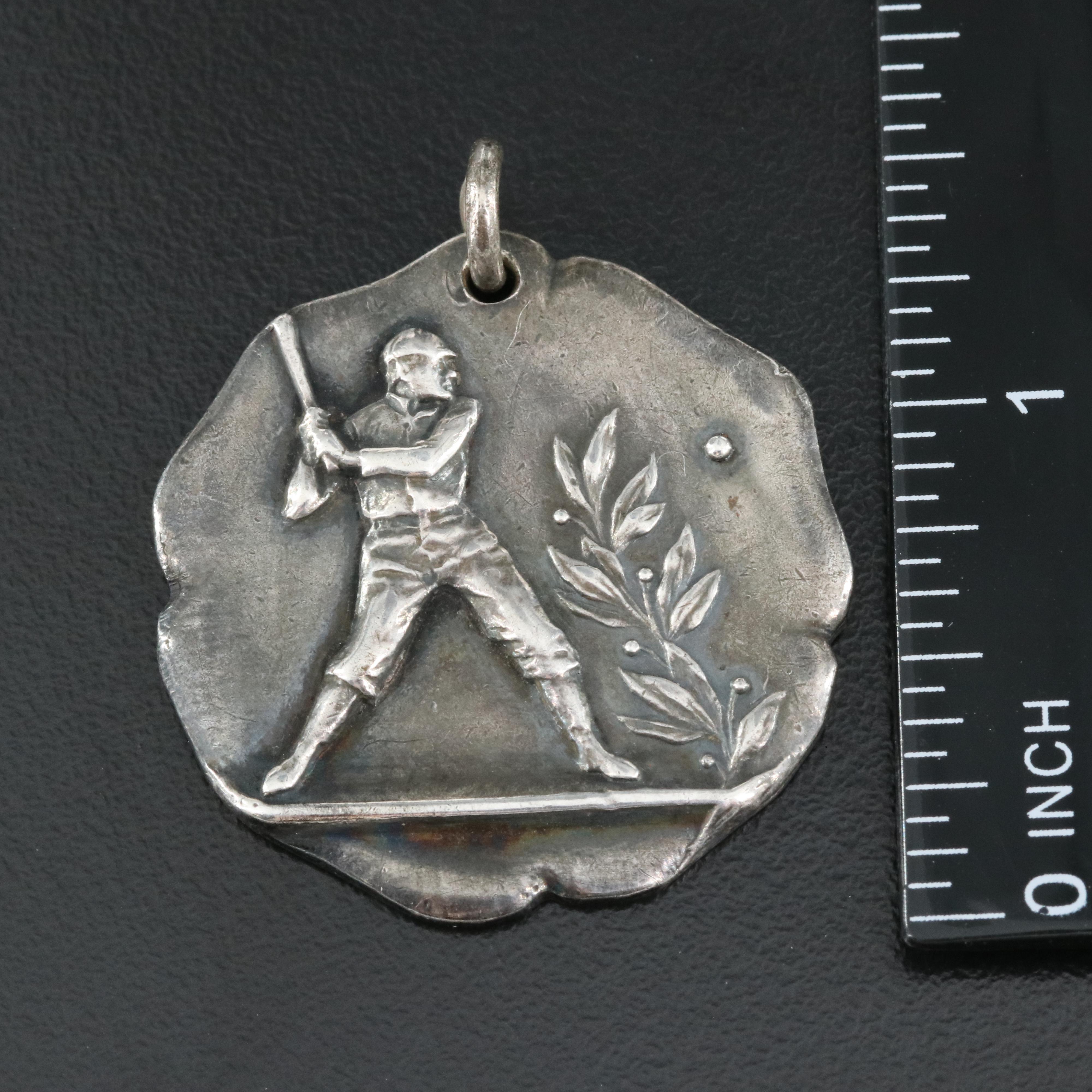Vintage Dieges & Clust Sterling Baseball Medallion