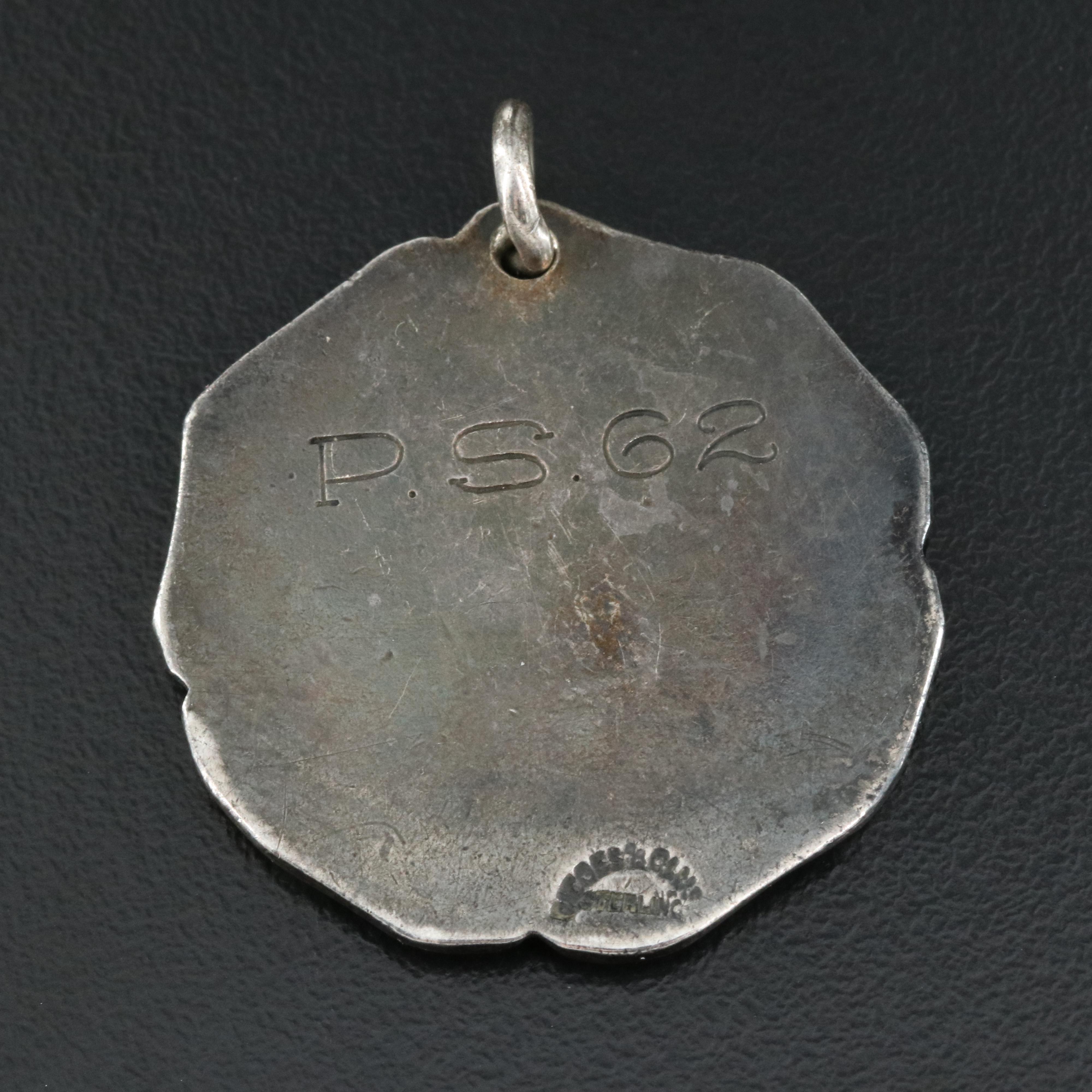 Vintage Dieges & Clust Sterling Baseball Medallion