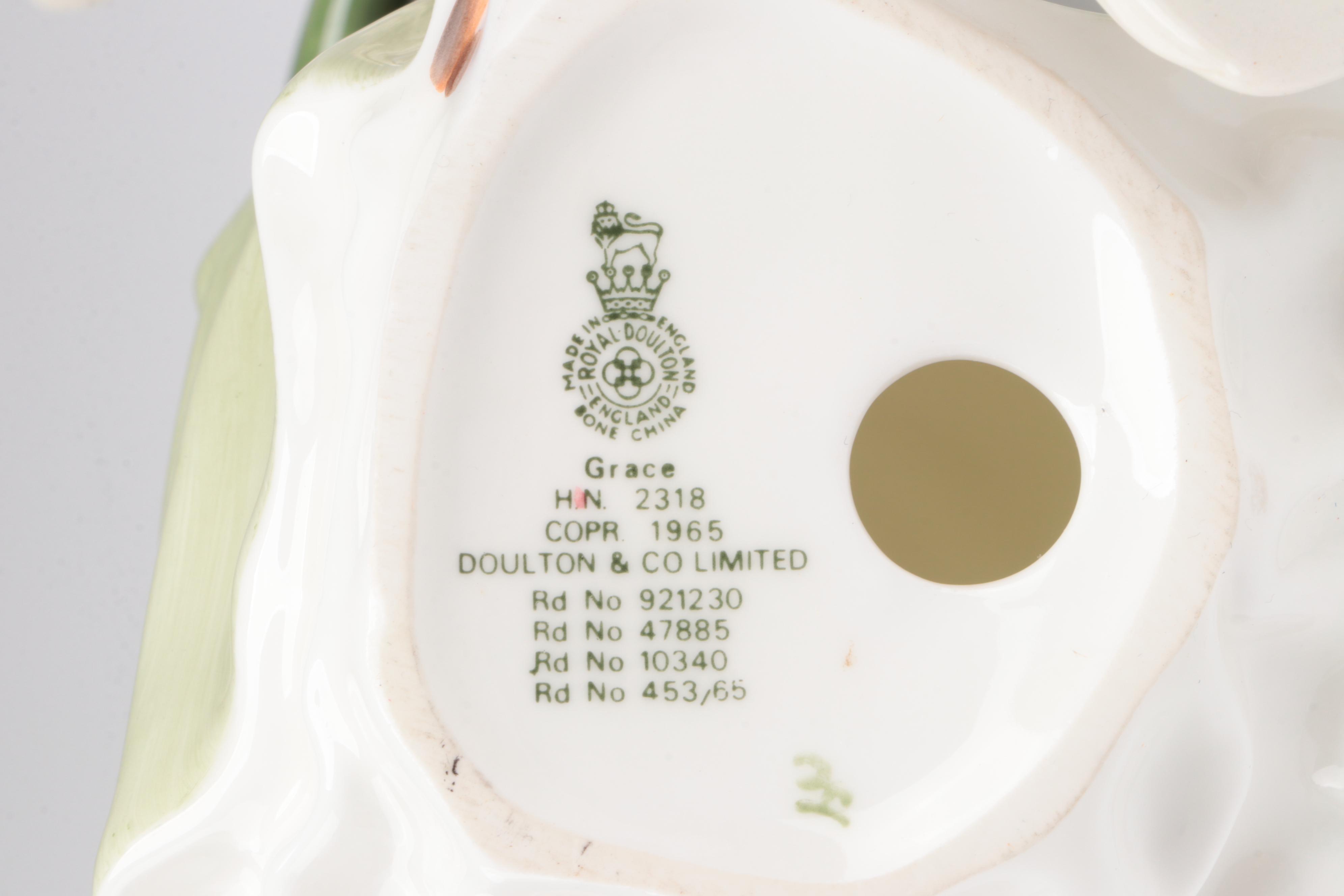 Royal Doulton "Grace" Bone China Figurine with Horse Figure and Silent Butler