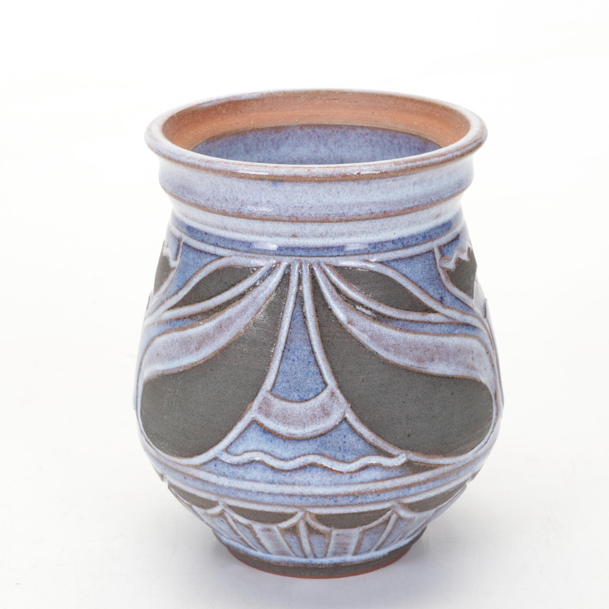 Roseville Silhouette Vase with Larry Allen Art Pottery Vase