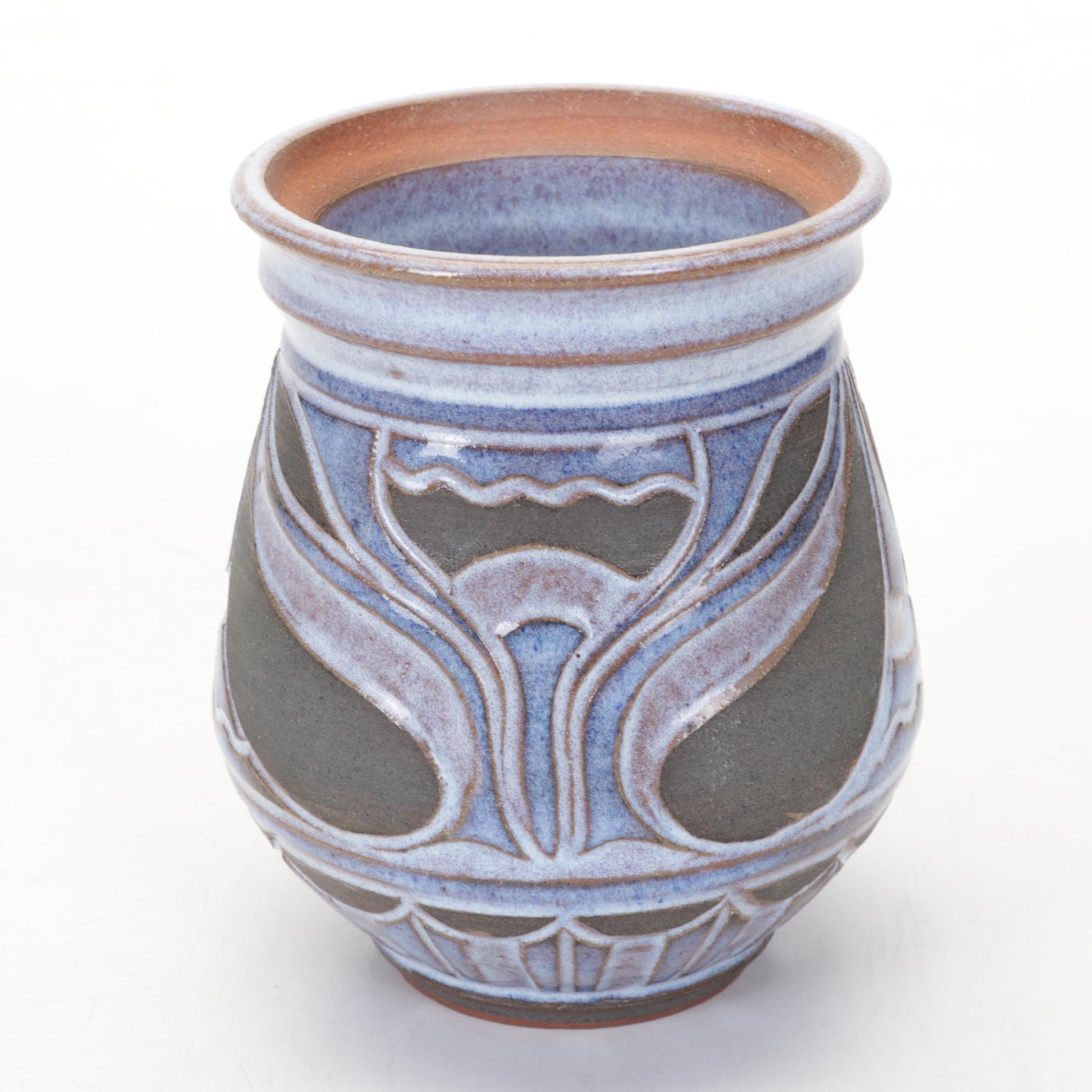 Roseville Silhouette Vase with Larry Allen Art Pottery Vase