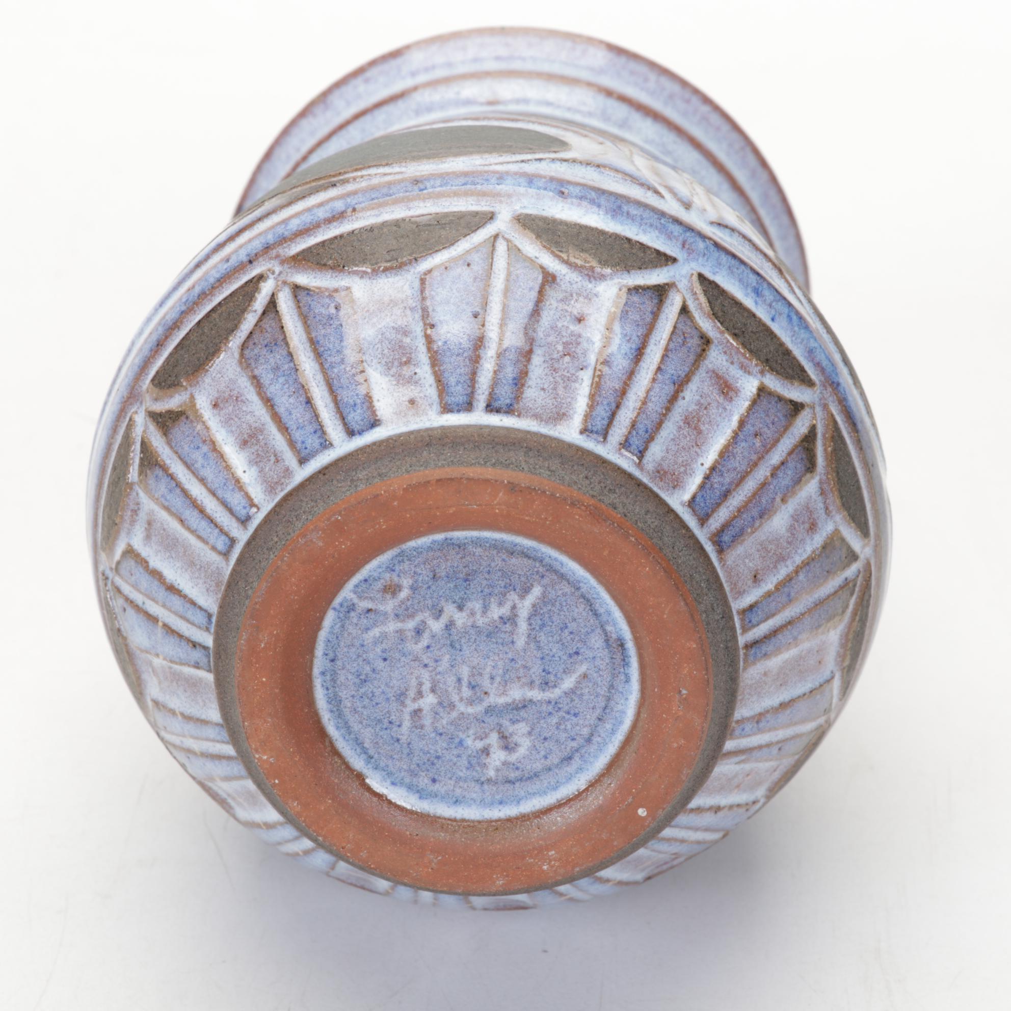 Roseville Silhouette Vase with Larry Allen Art Pottery Vase