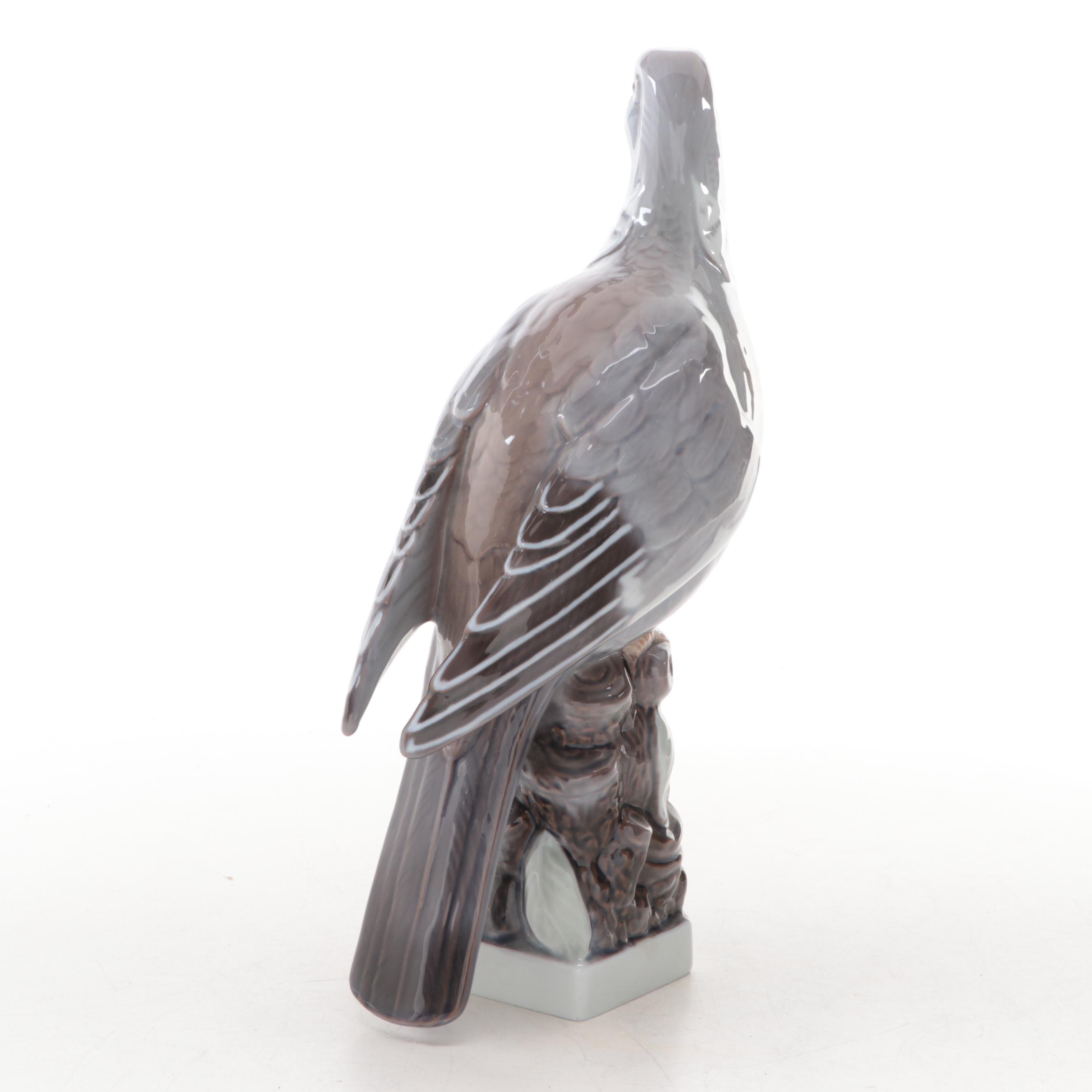 Lyngby Danish Porcelain Figure of a Wood-Pigeon