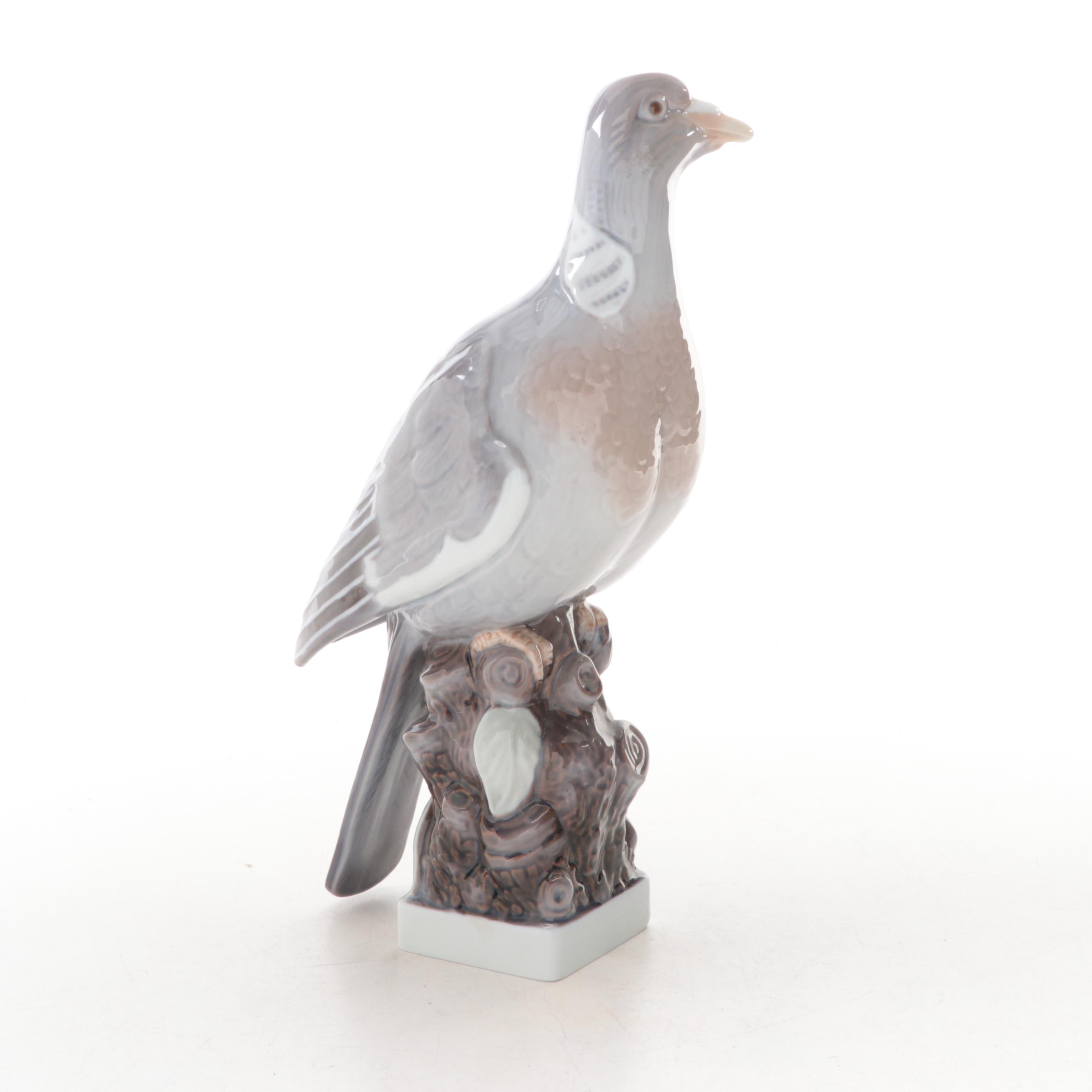 Lyngby Danish Porcelain Figure of a Wood-Pigeon