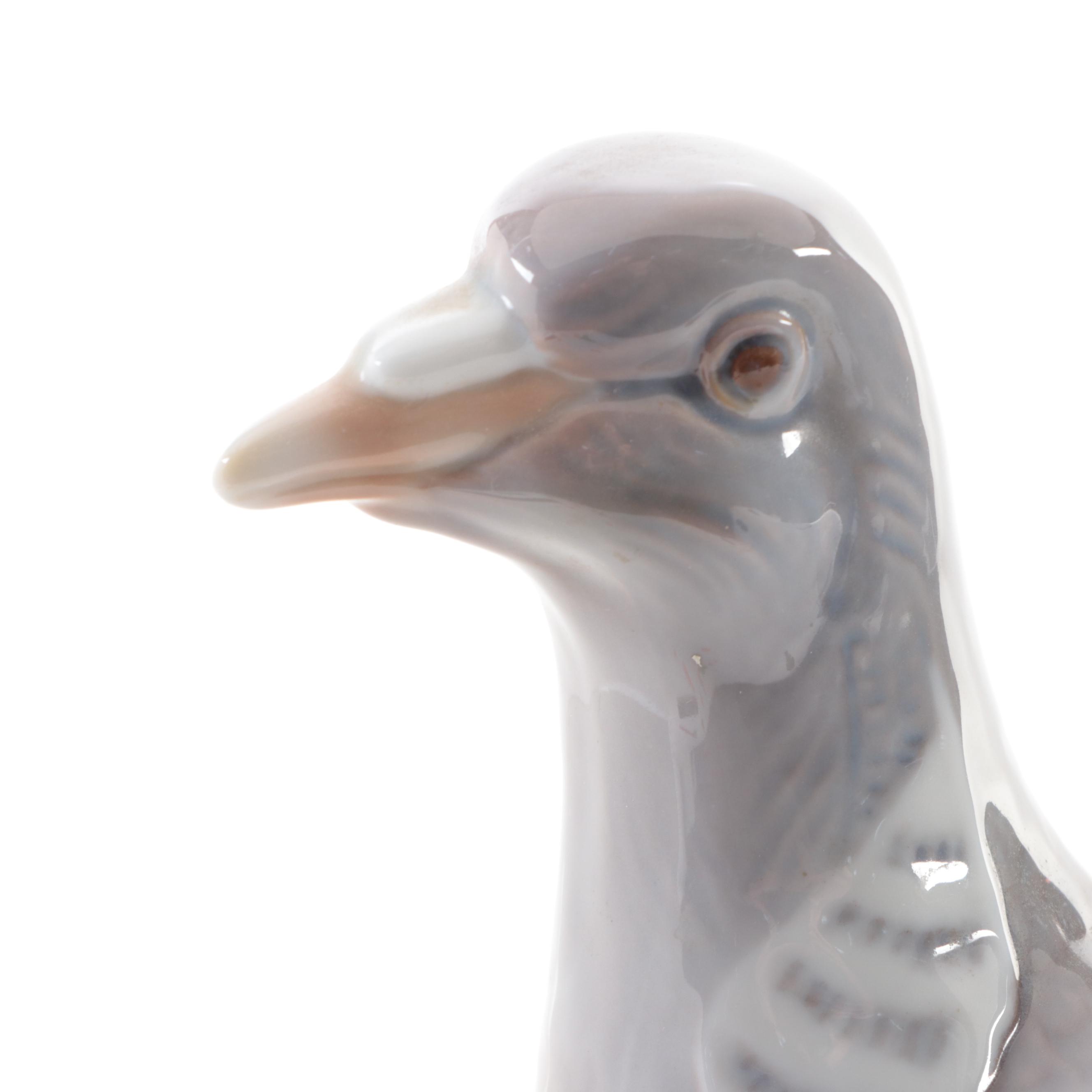 Lyngby Danish Porcelain Figure of a Wood-Pigeon
